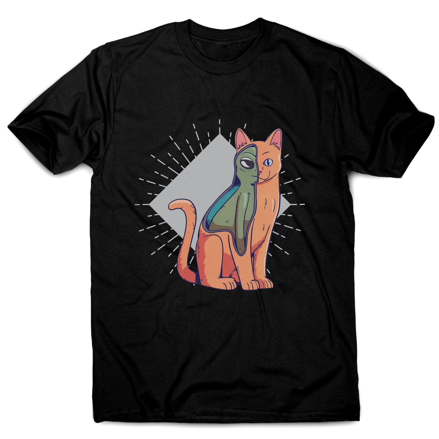 Alien cat funny costume men's t-shirt