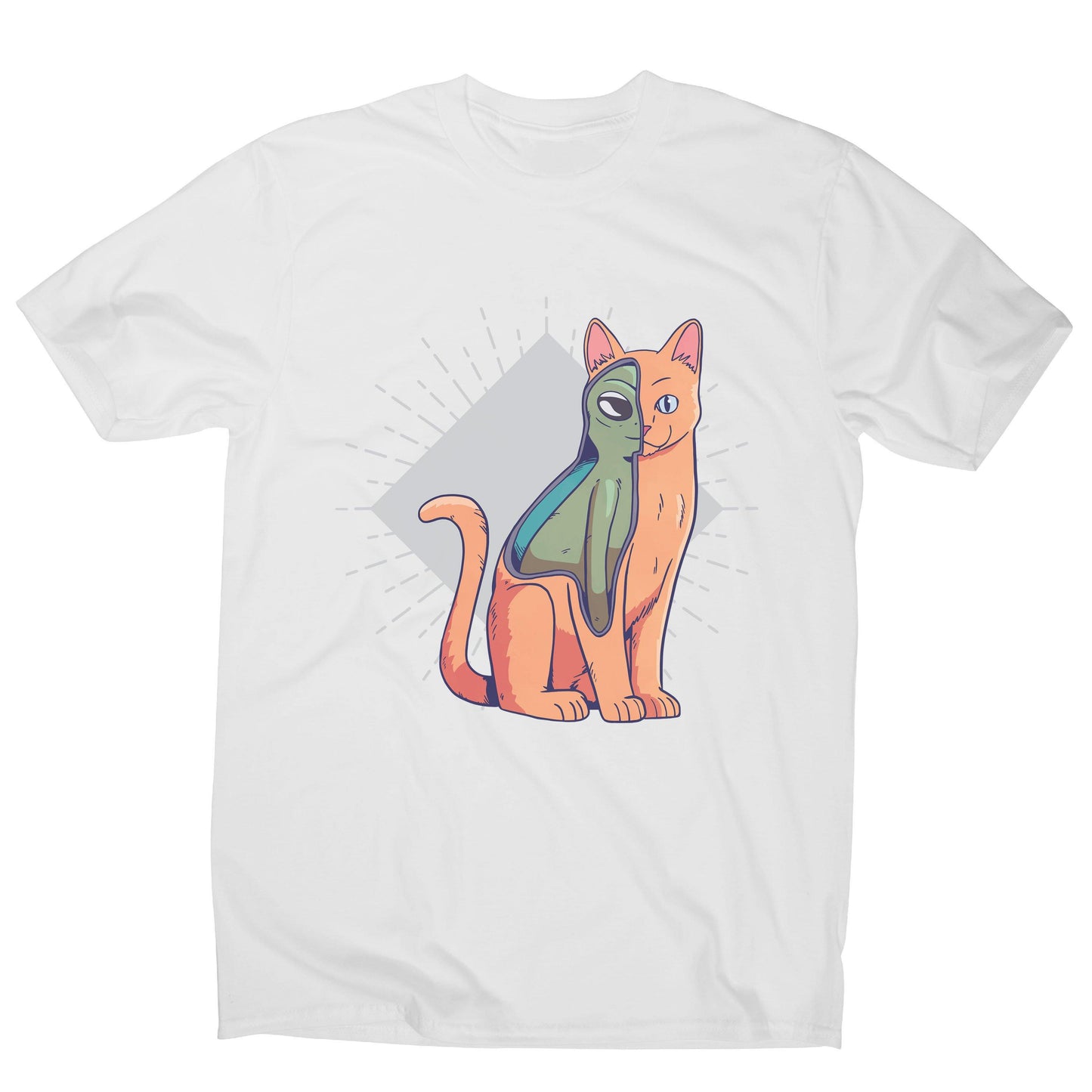 Alien cat funny costume men's t-shirt