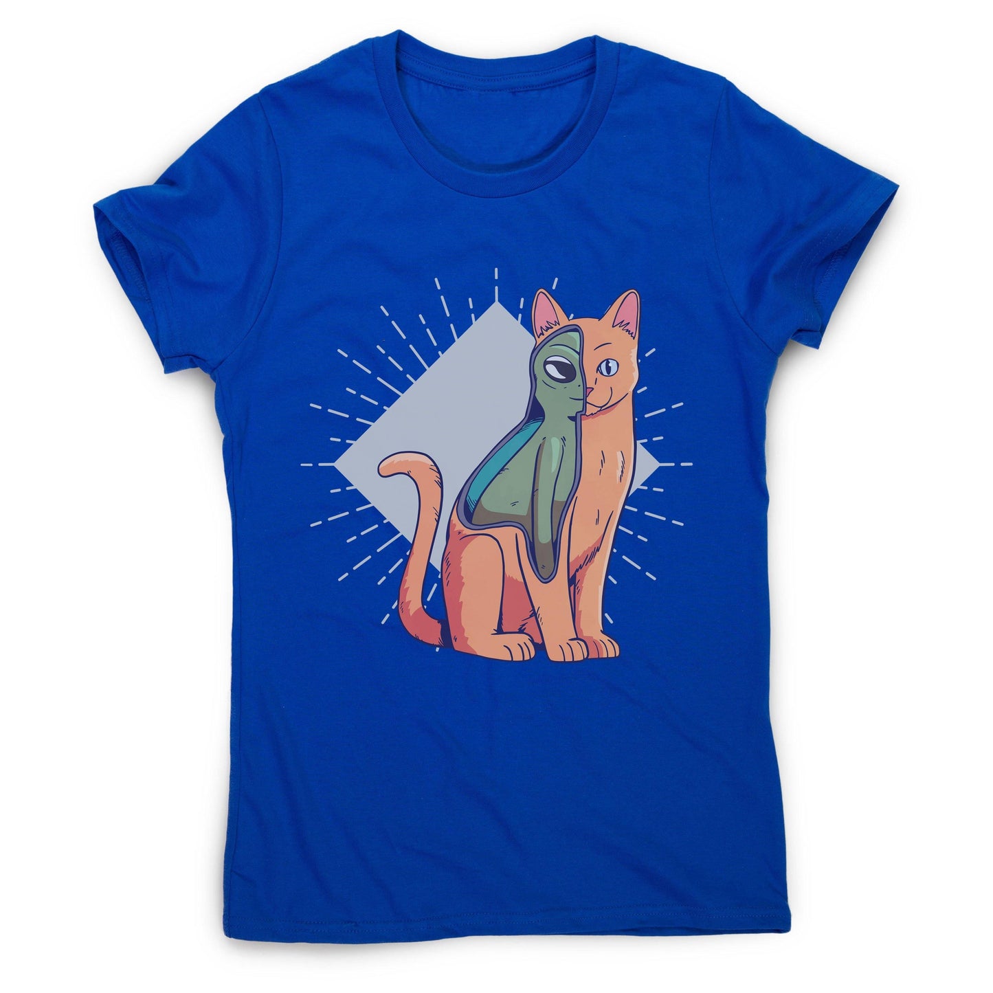 Alien cat funny costume women's t-shirt