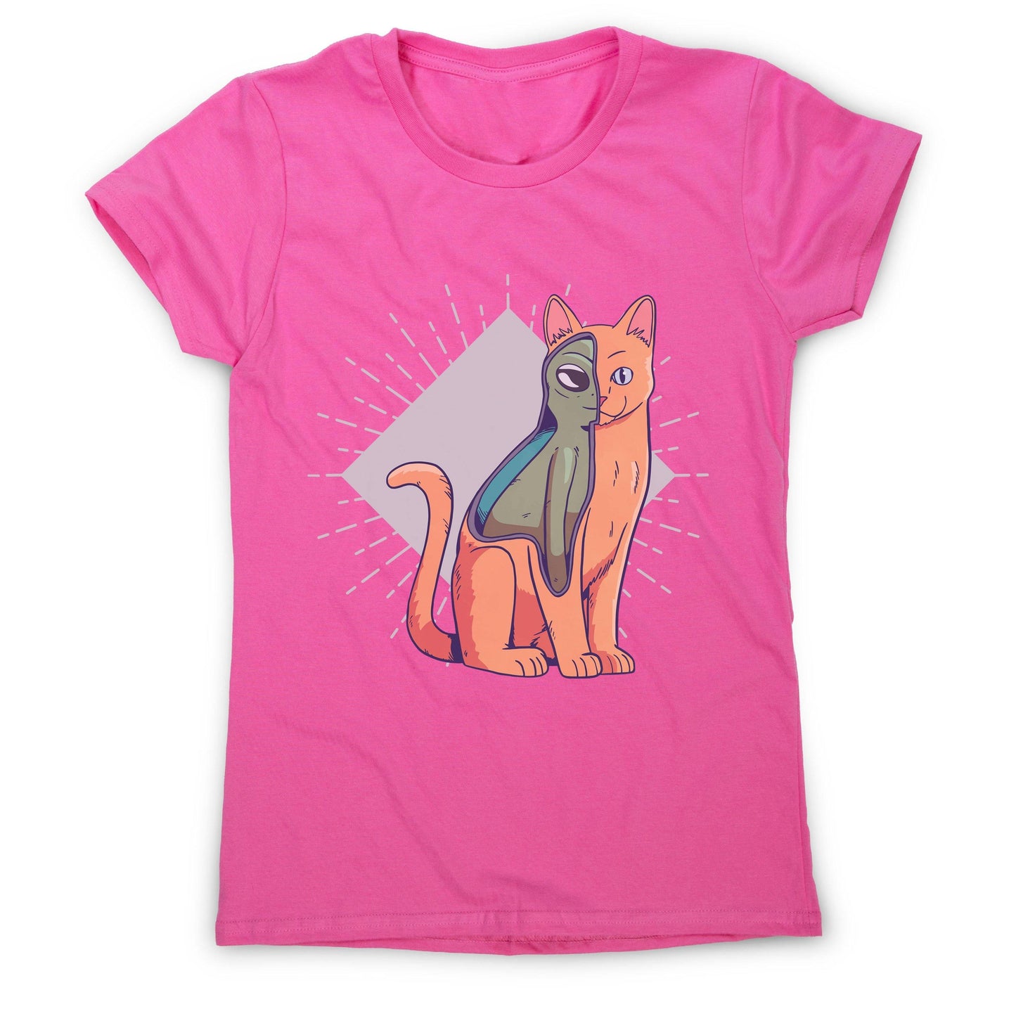 Alien cat funny costume women's t-shirt