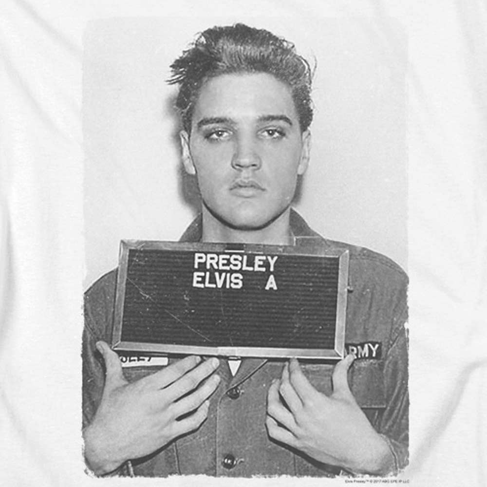 Premium ELVIS PRESLEY T-Shirt, Army Mug Shot