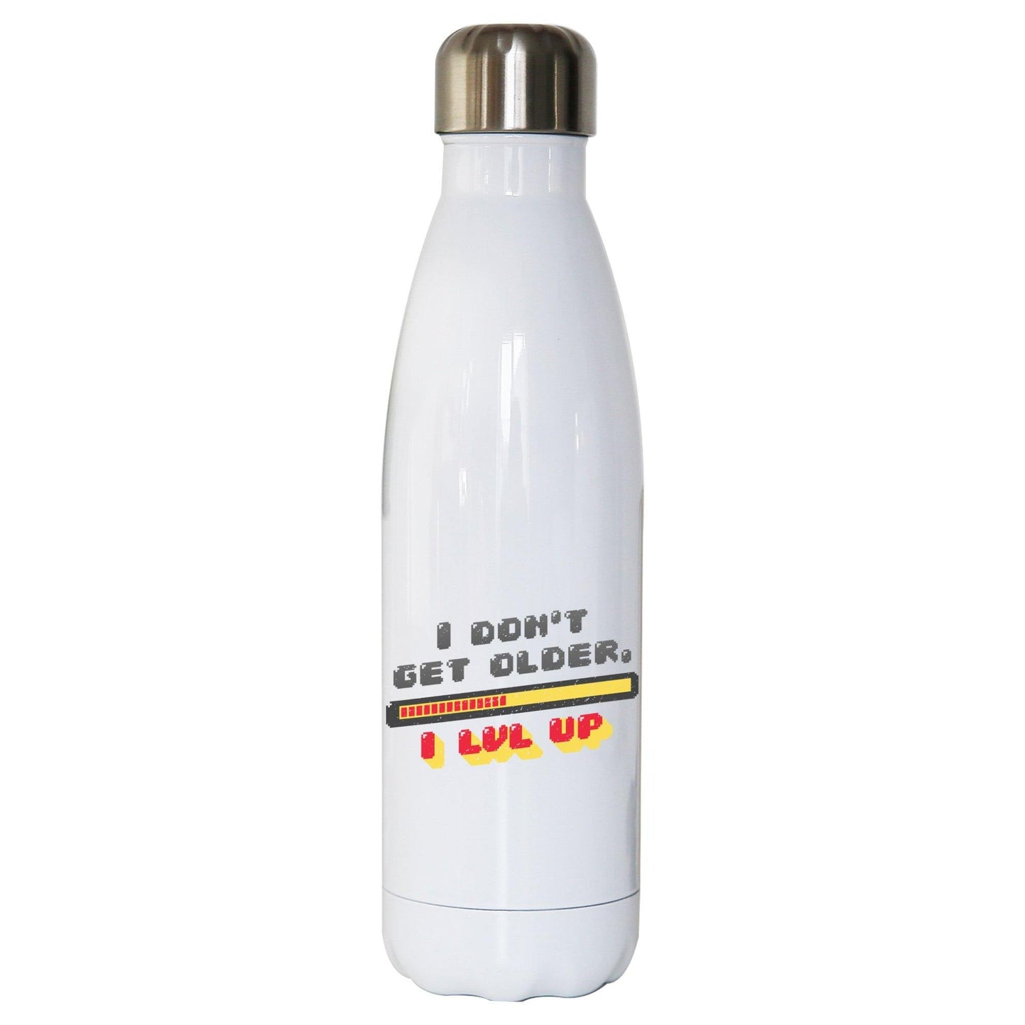Level up funny water bottle stainless steel reusable