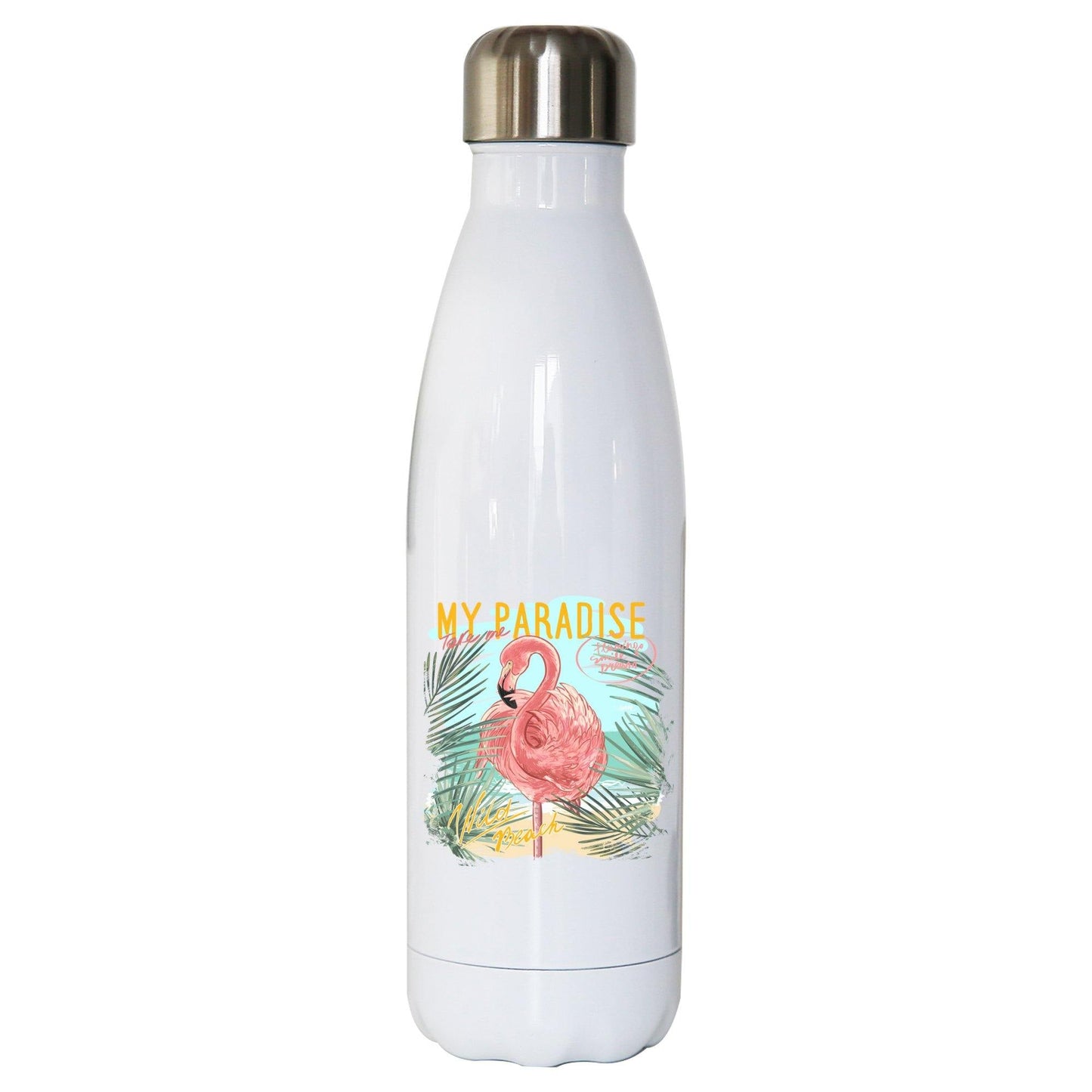 My paradise flamingo illustration water bottle stainless steel reusable