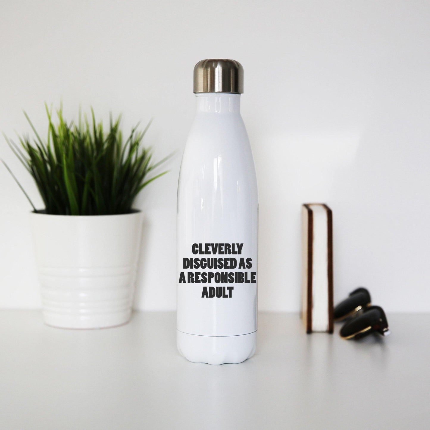 Cleverly disguised funny water bottle stainless steel reusable