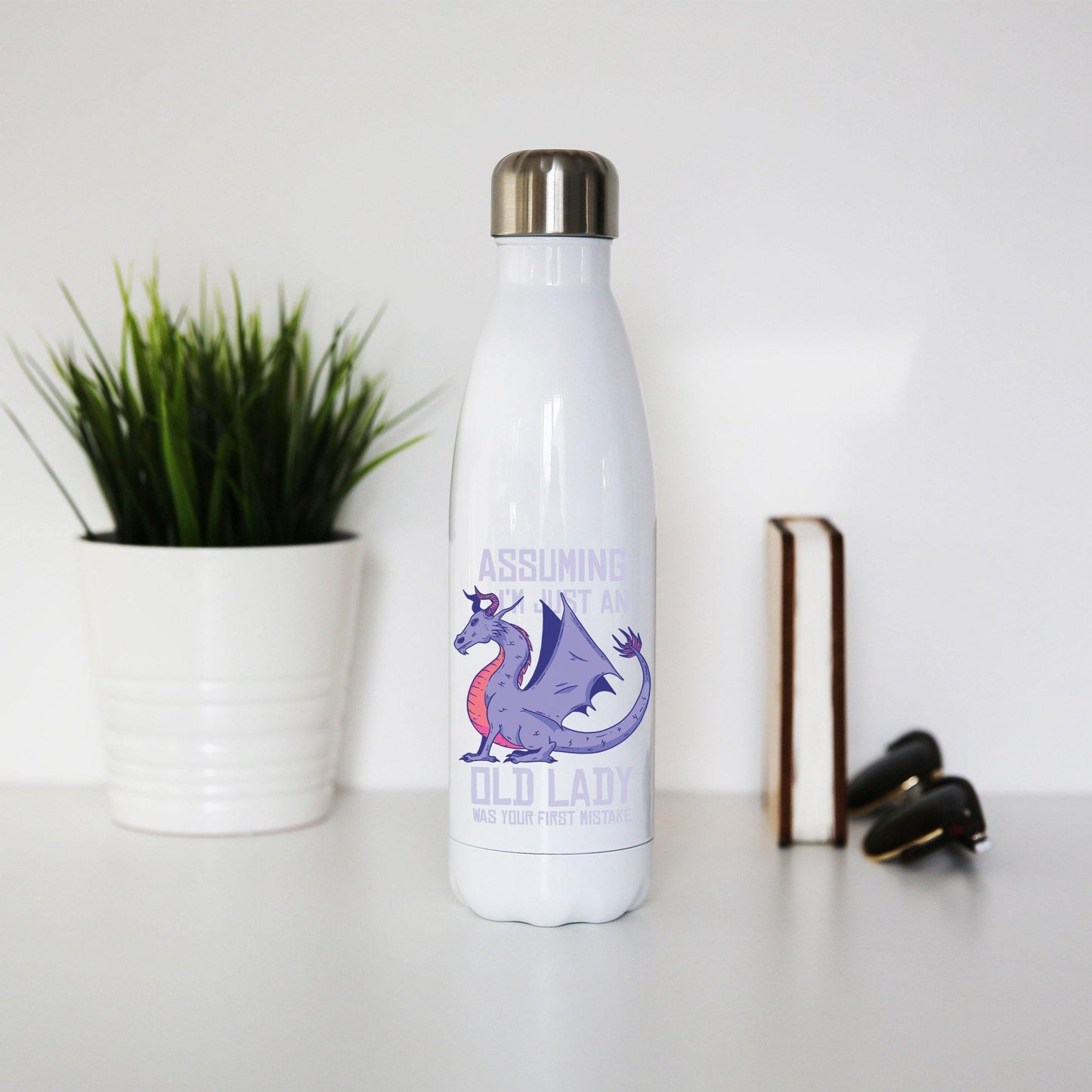 Old lady funny mum Water bottle stainless steel reusable