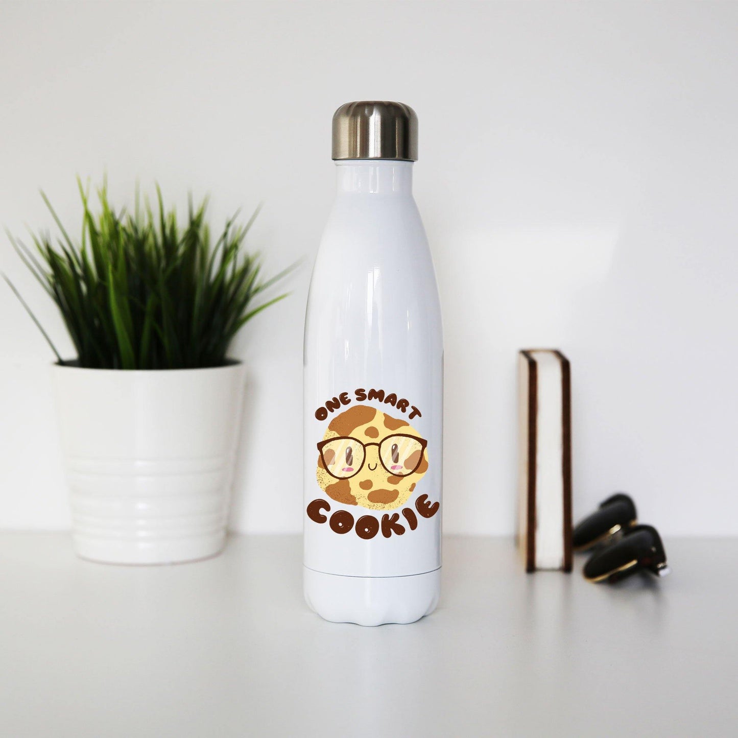 Smart cookie funny water bottle stainless steel reusable