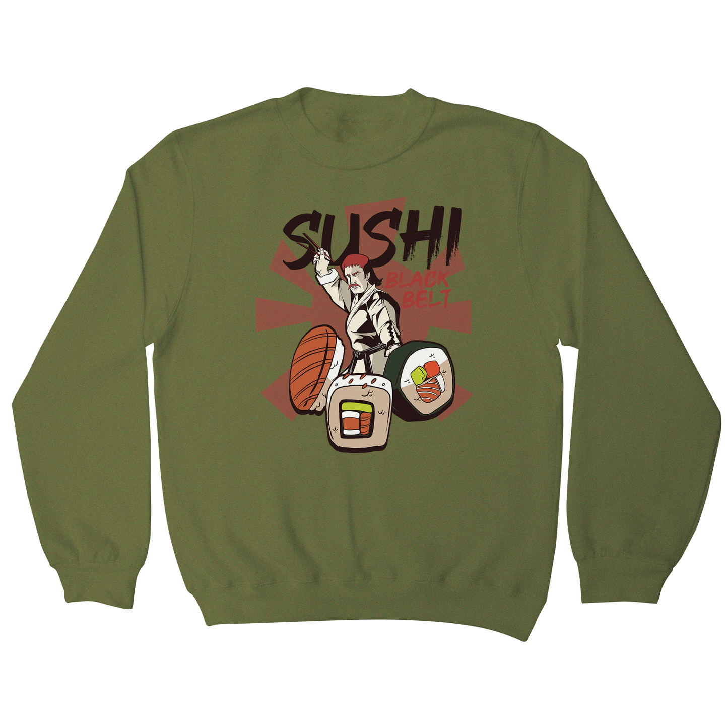 Sushi black belt funny sweatshirt
