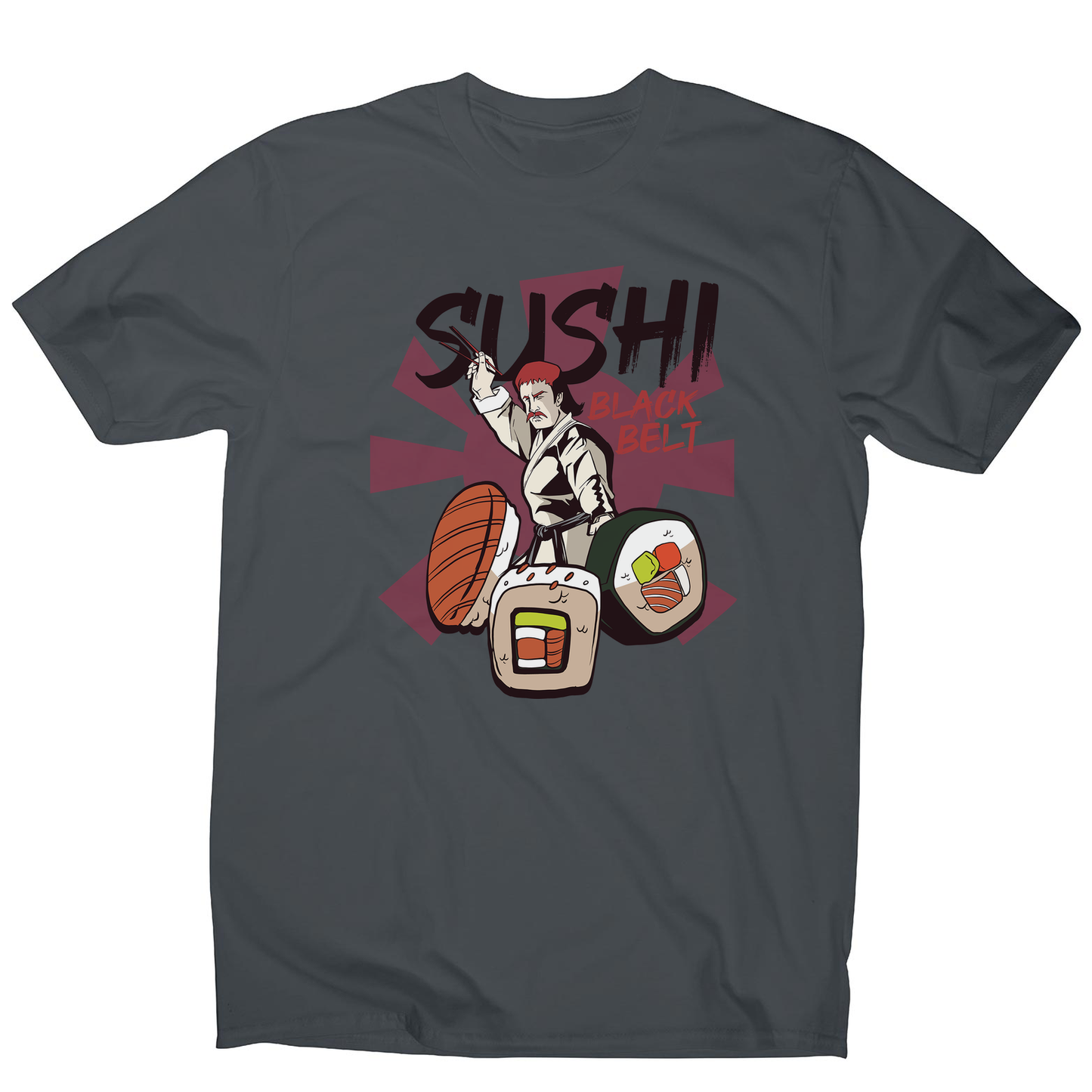 Sushi black belt funny men's t-shirt