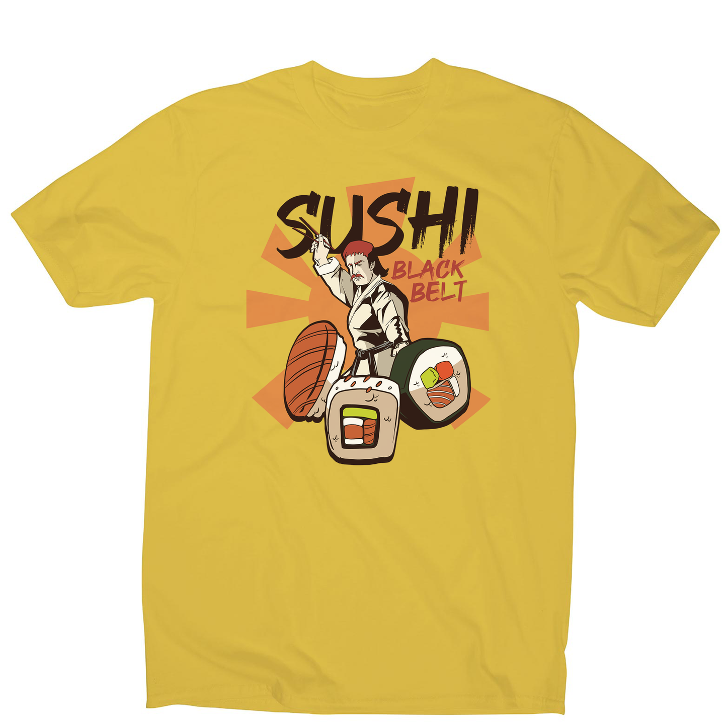 Sushi black belt funny men's t-shirt