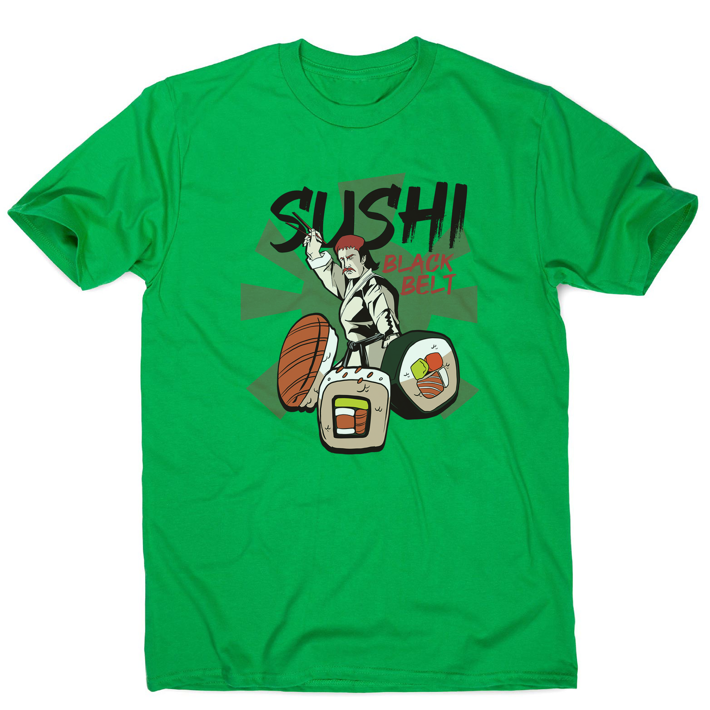 Sushi black belt funny men's t-shirt