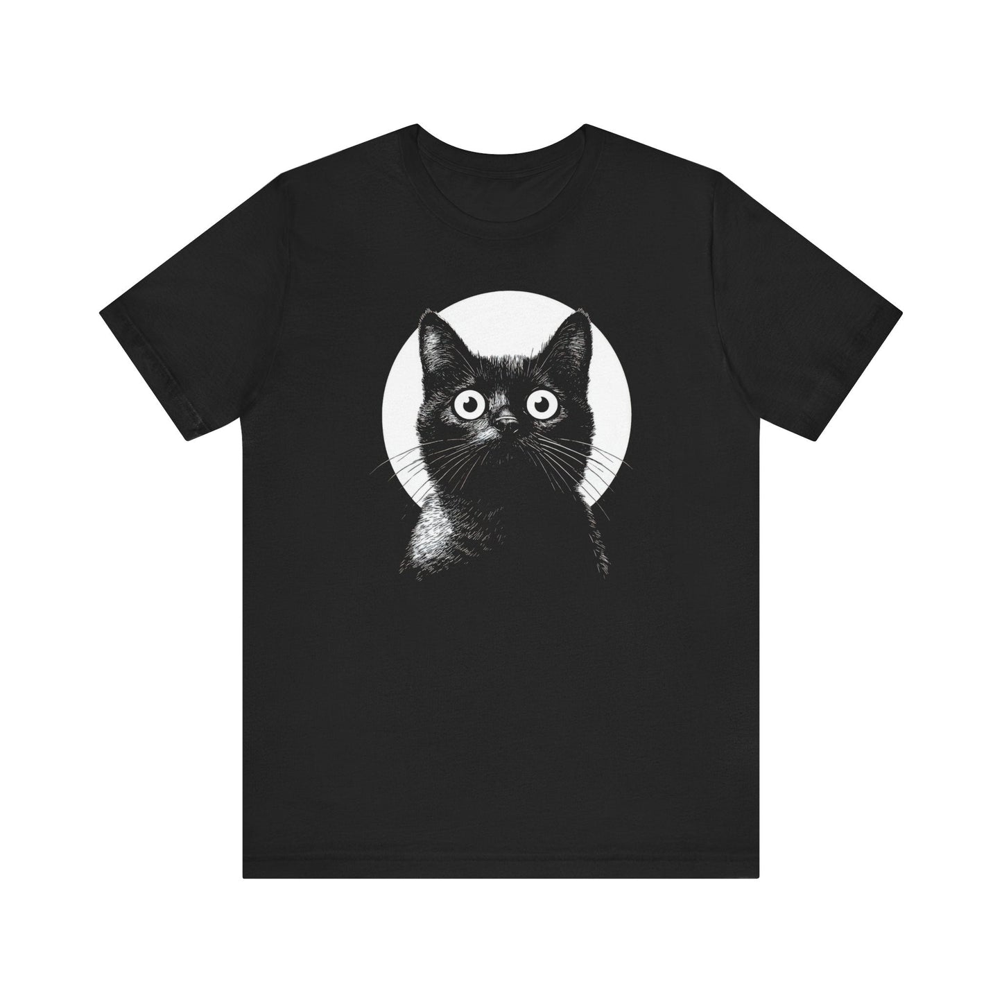 Black Cat Graphic Tee Style008