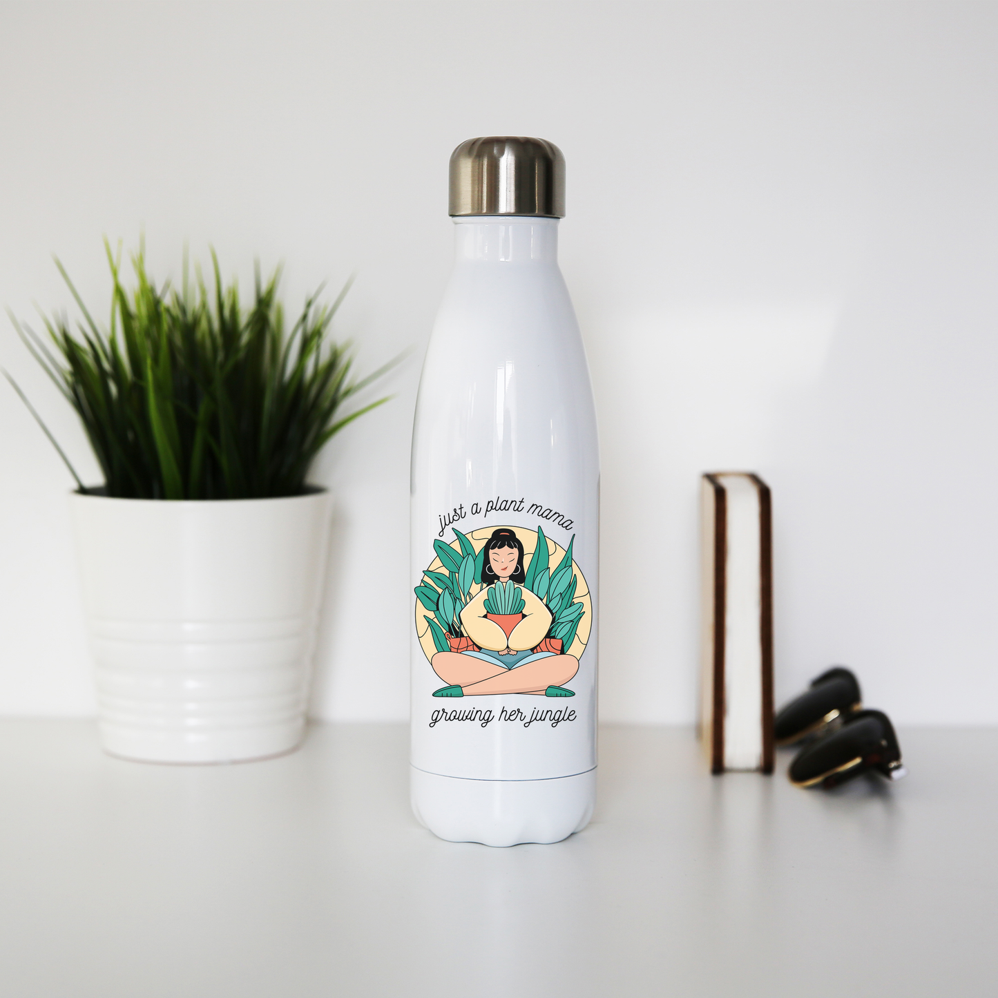 Plant mama water bottle stainless steel reusable