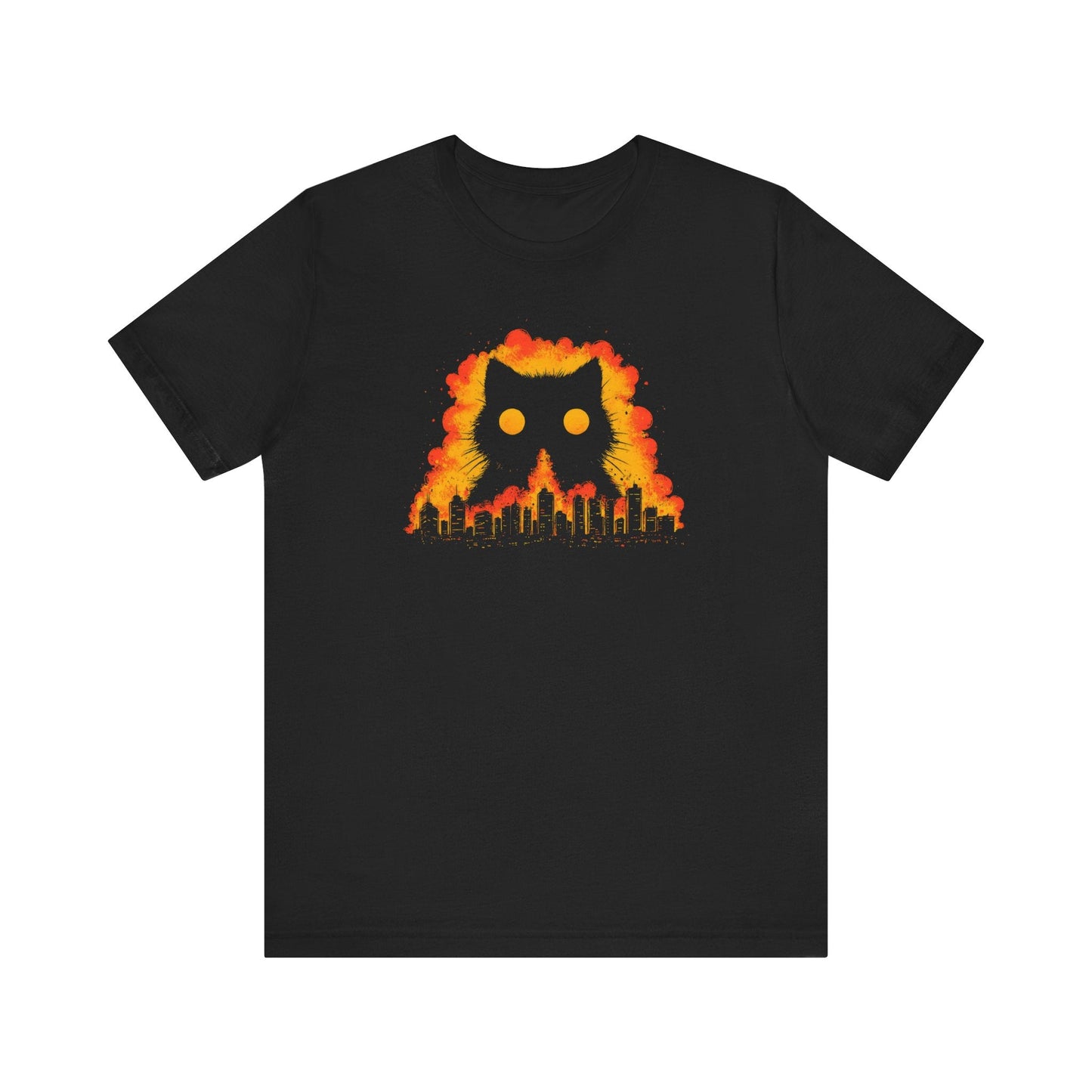 Fiery Cat Graphic Tee Style001