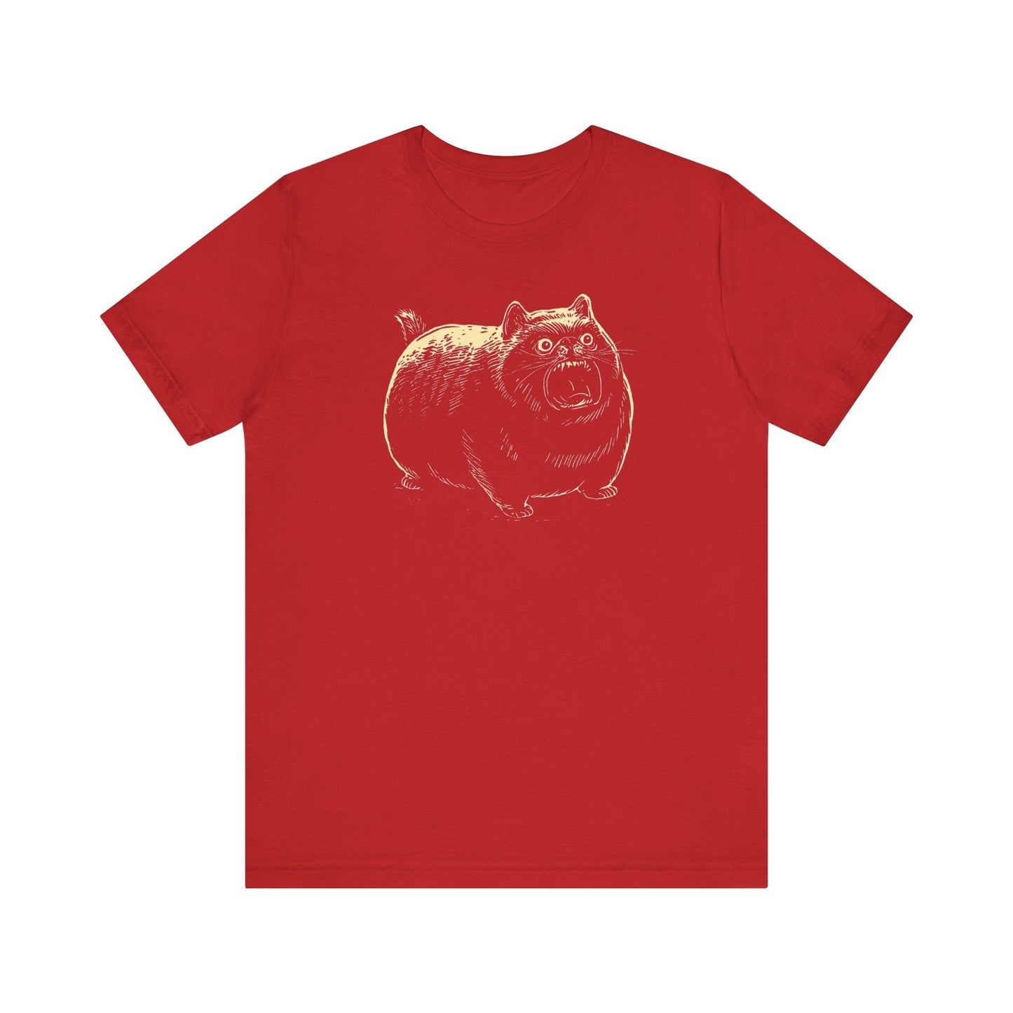 Angry Chubby Cat Graphic T-Shirt
