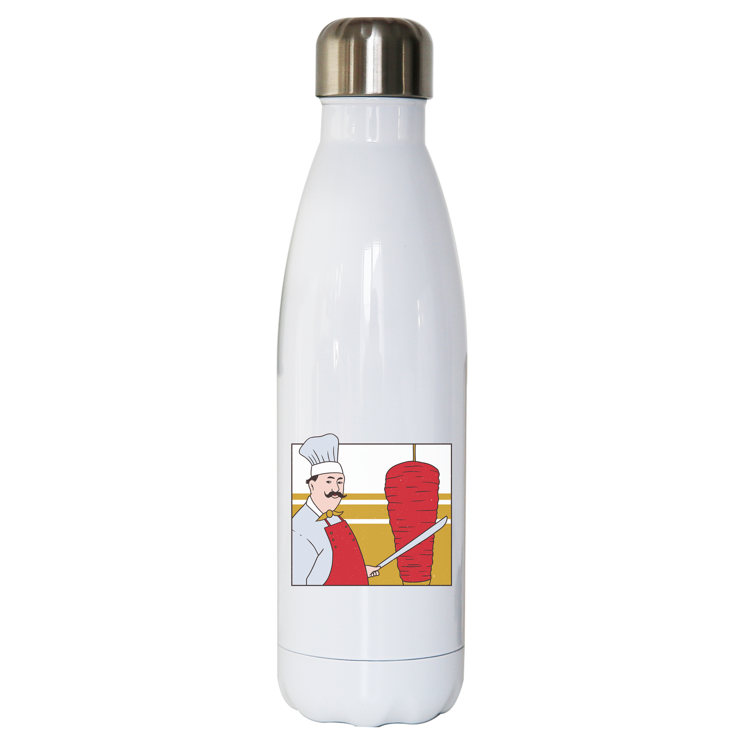 Kebab chef water bottle stainless steel reusable