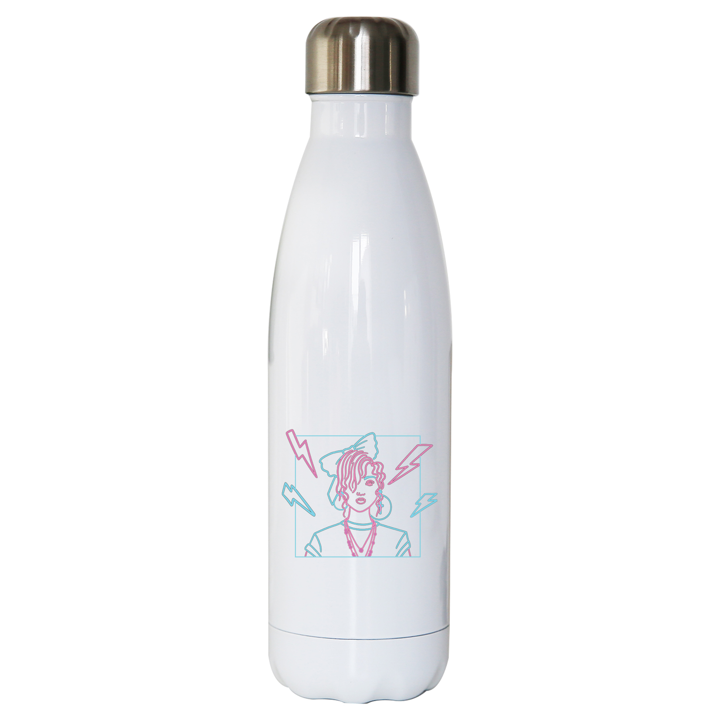 80's girl water bottle stainless steel reusable