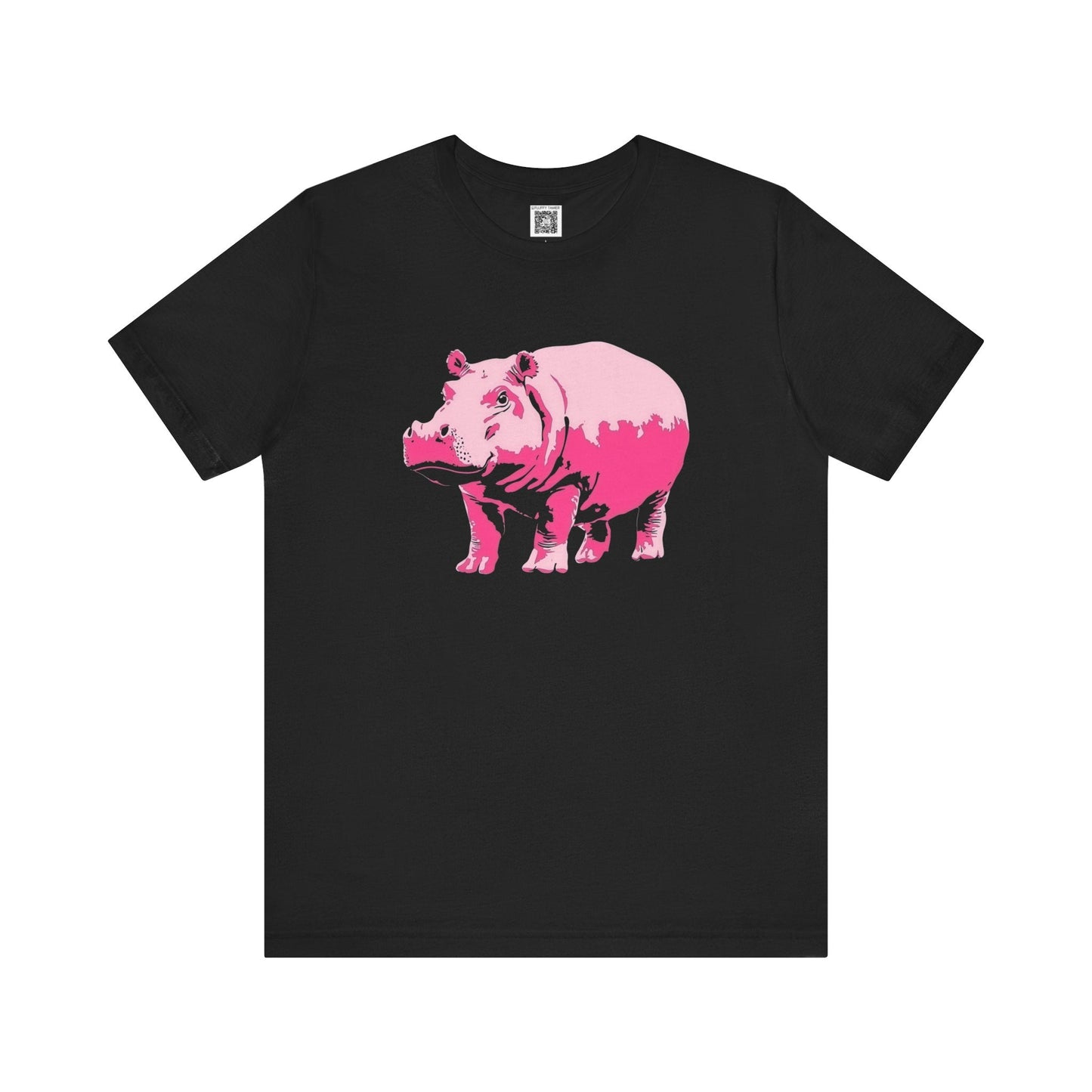 Pink Hippo Graphic Tee Style002