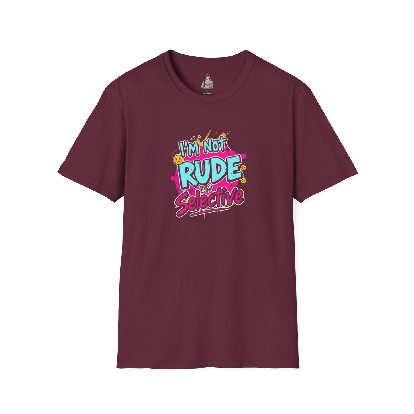 Unisex Softstyle T-Shirt - 'I'm Not Rude, I'm Selective' Fun Graphic Tee