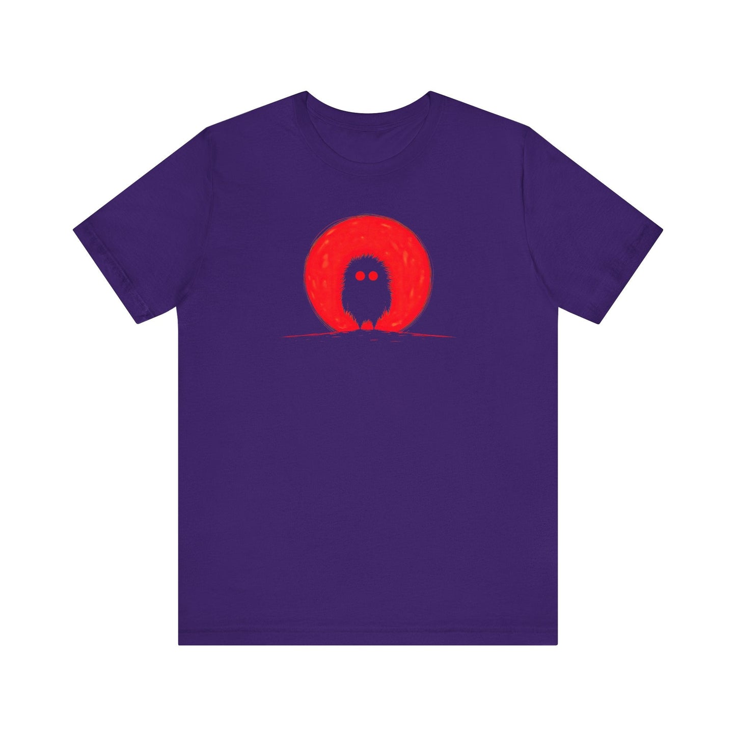 Red Moon Silhouette Creature Graphic Tee