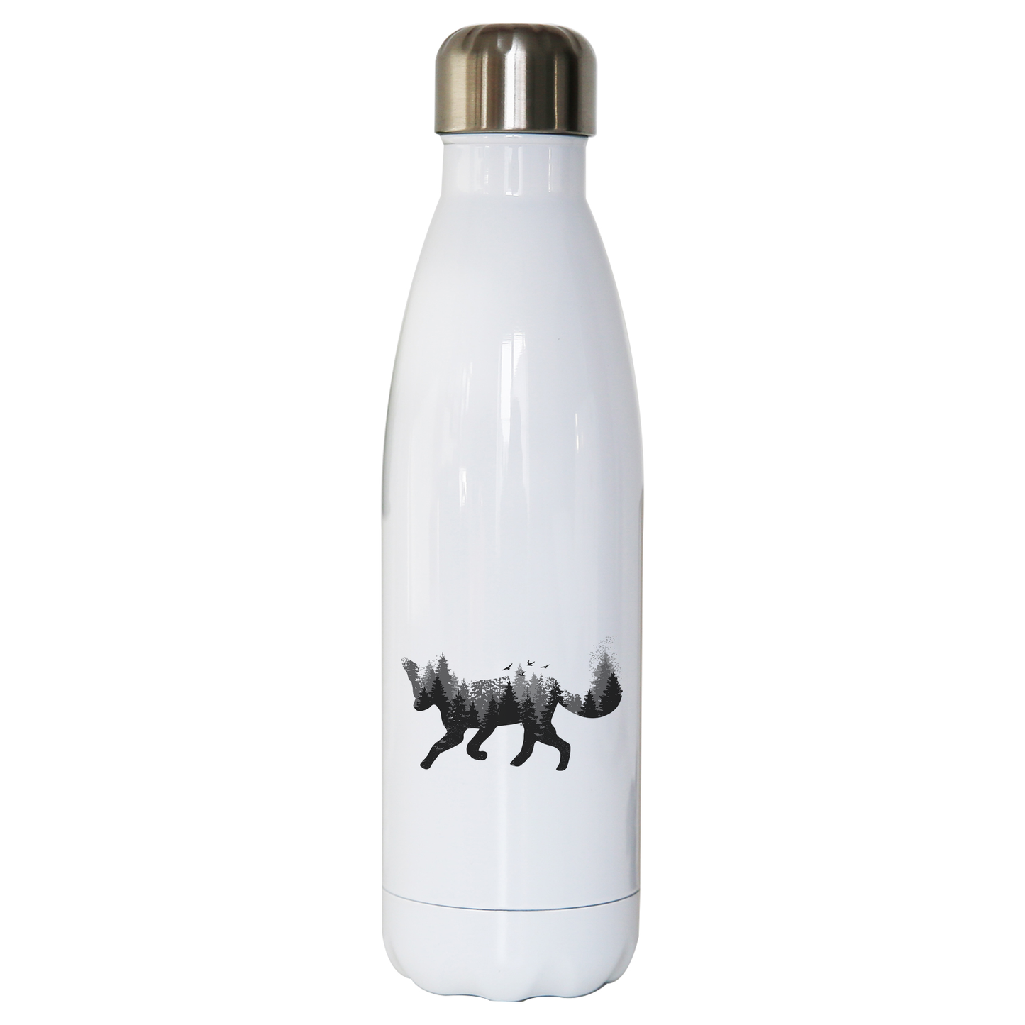 Forest fox animal water bottle stainless steel reusable