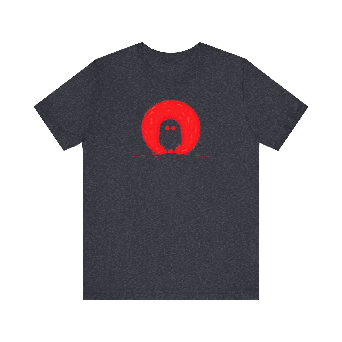 Red Moon Silhouette Creature Graphic Tee
