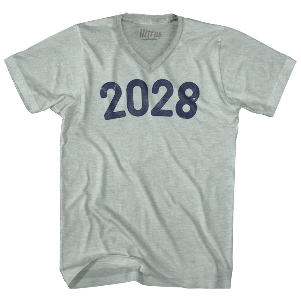 2028 Year Celebration Adult Tri-Blend V-neck T-shirt Style002