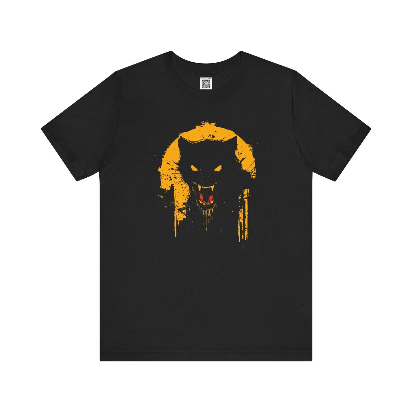 Fierce Black Cat Graphic Tee Style001