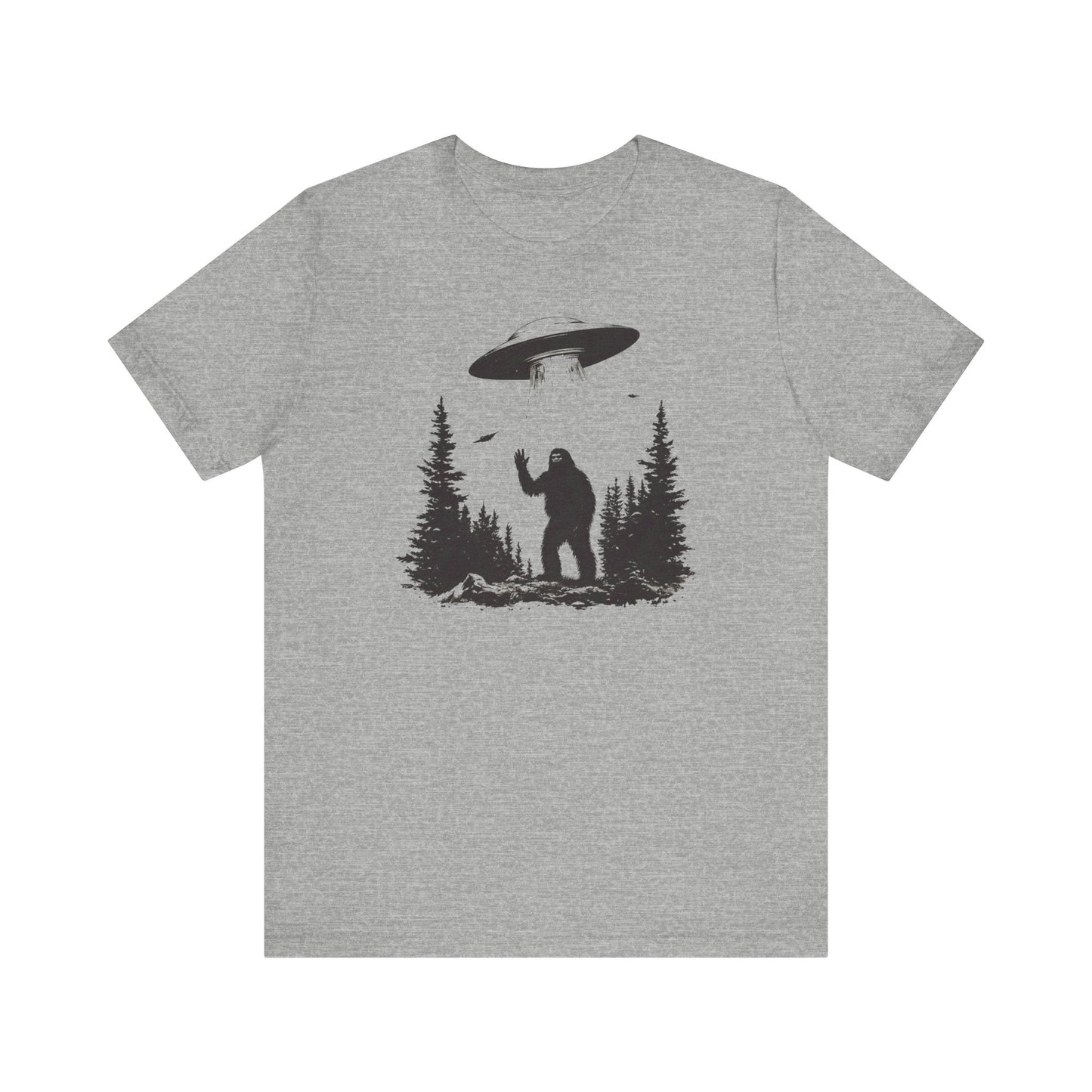 Bigfoot UFO Encounter T-Shirt Funny Alien Design