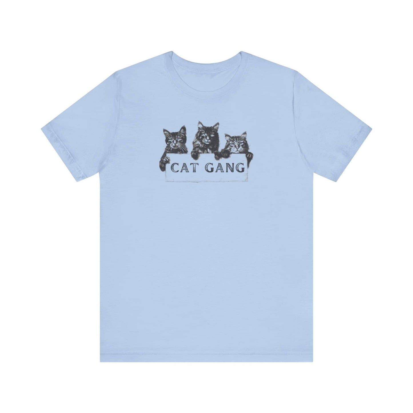 Cat Gang Shirt Funny Cat Lover Unisex Jersey Short Sleeve Tee