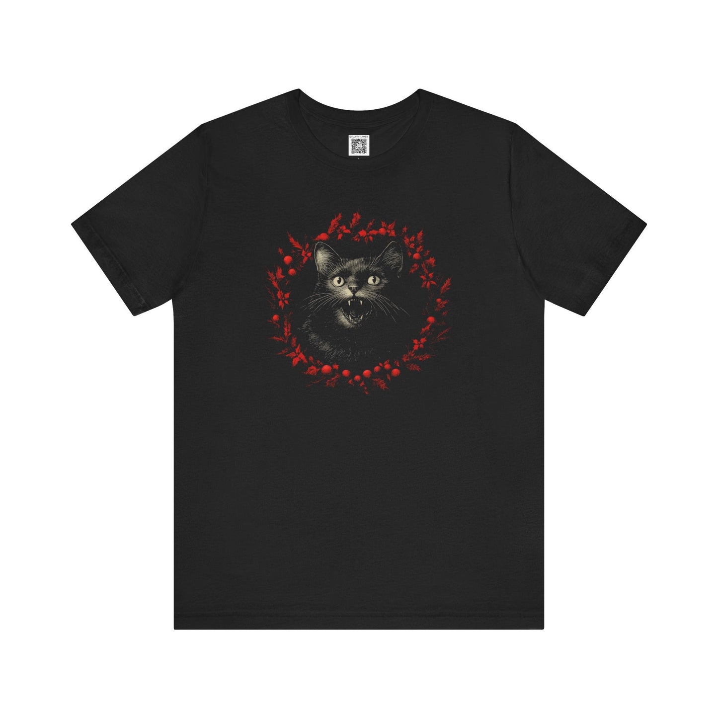 Black Cat Graphic Tee Style009