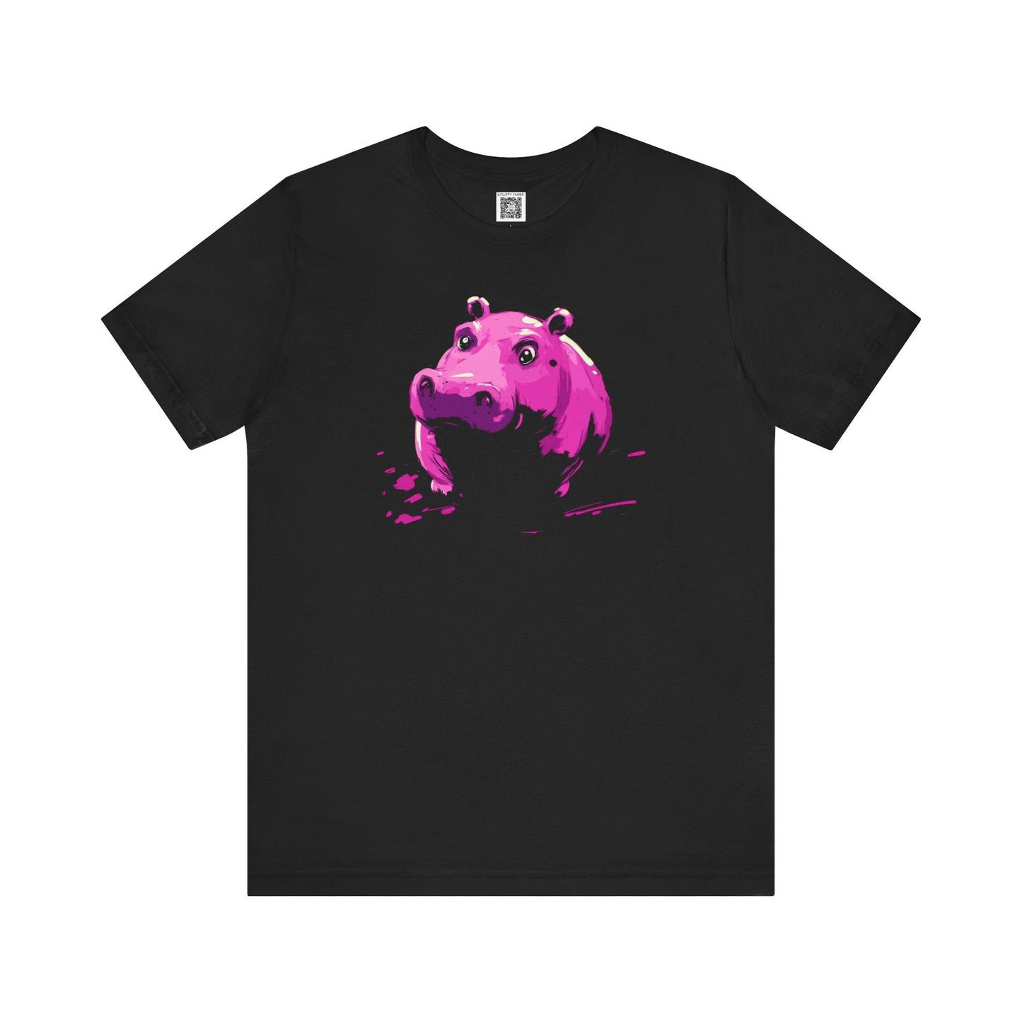 Pink Hippo Graphic Tee Style004