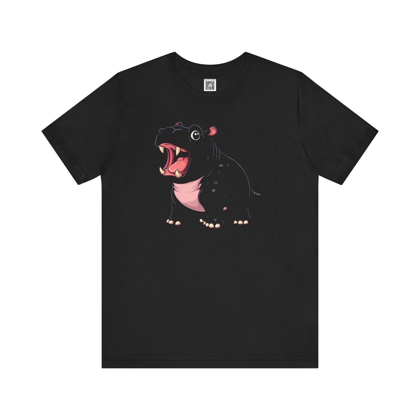 Playful Hippo Graphic Tee Style008