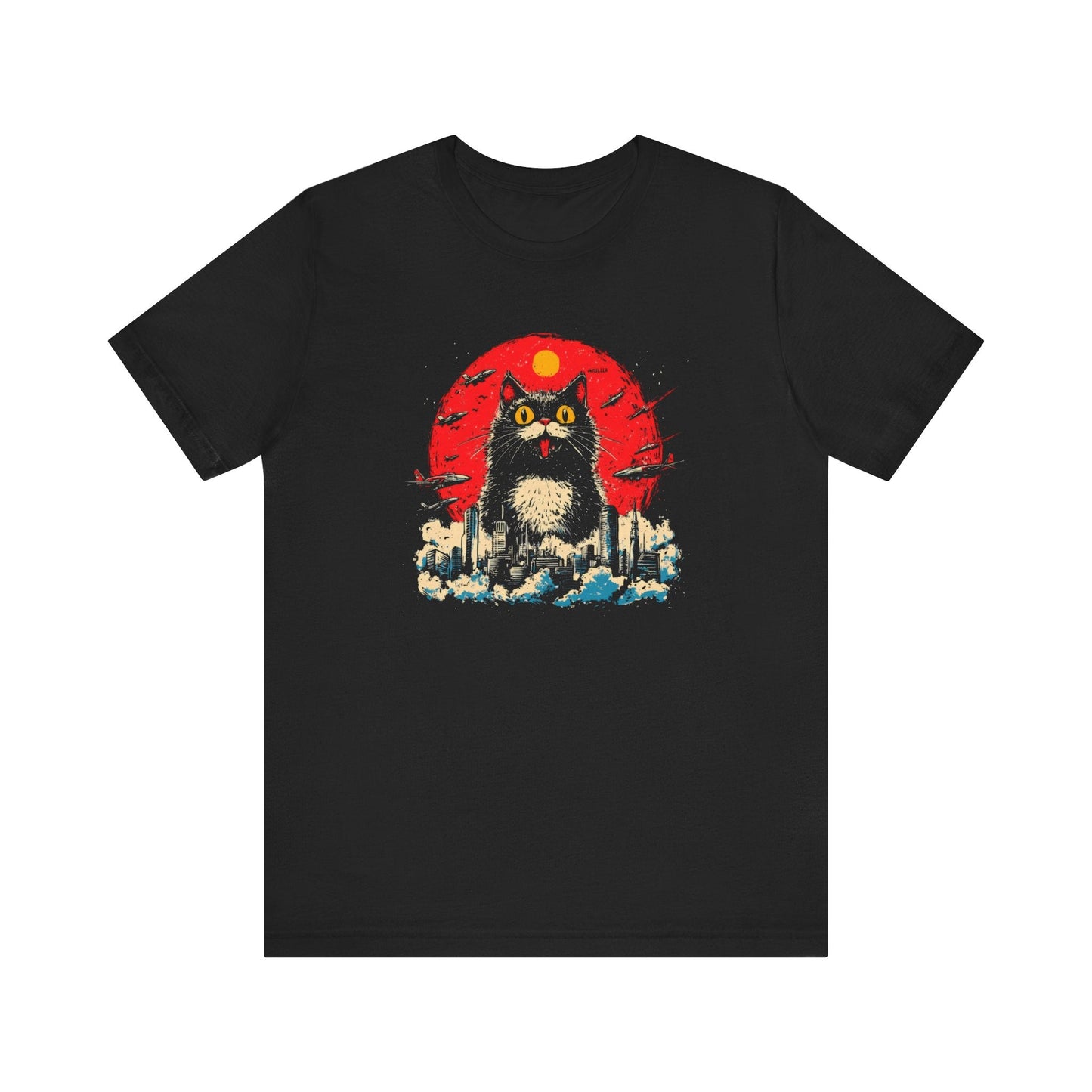 Cat Cityscape Graphic Tee Style001