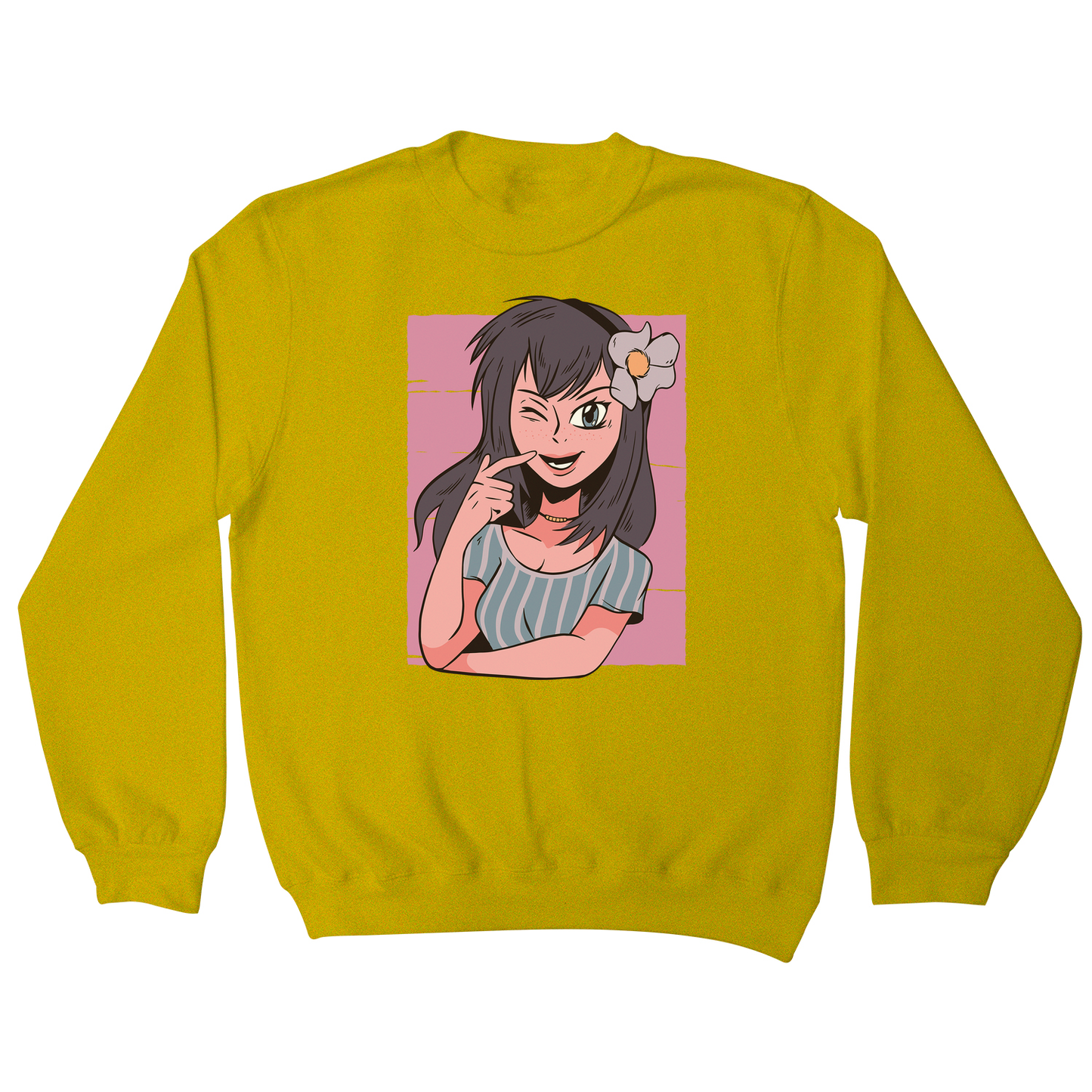 Flower anime girl sweatshirt