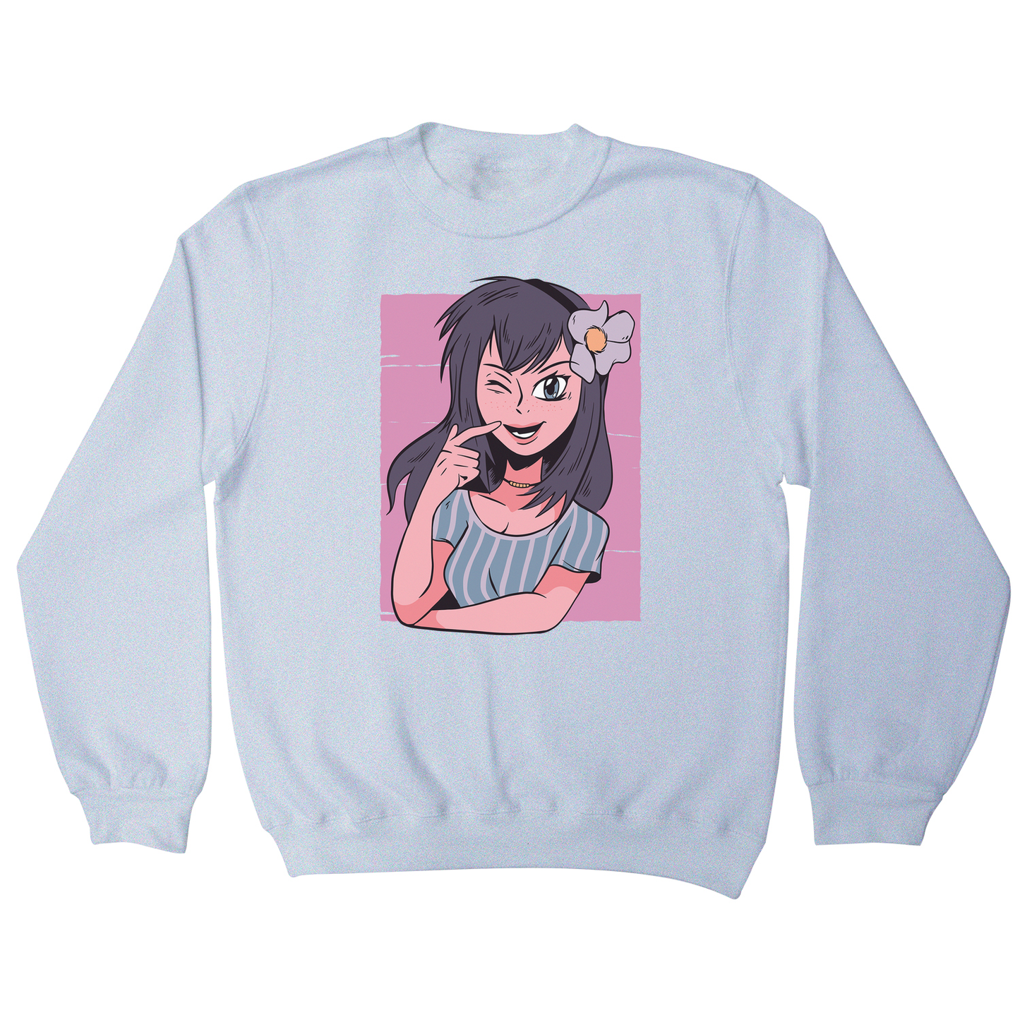 Flower anime girl sweatshirt