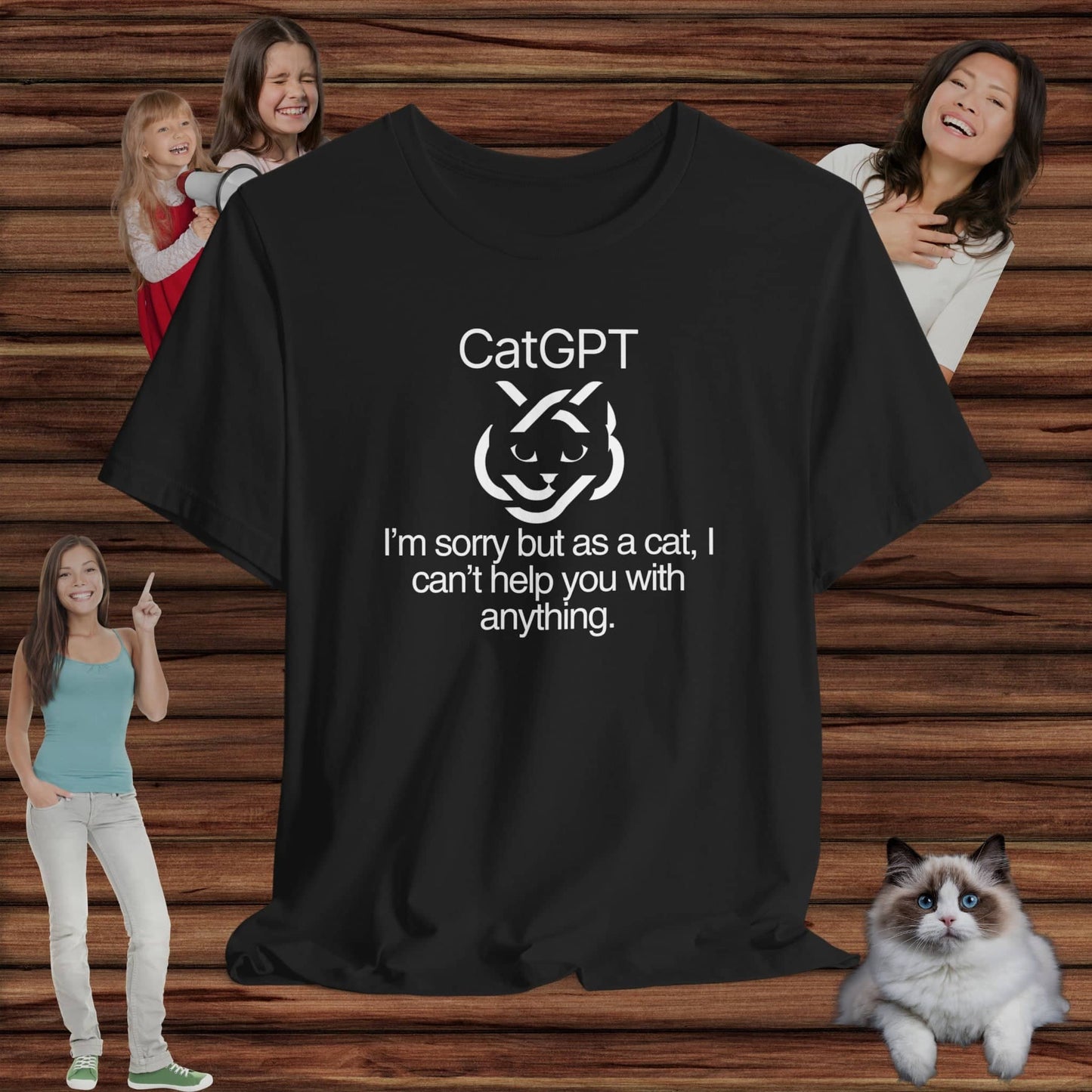 CatGPT Funny Cat T-Shirt