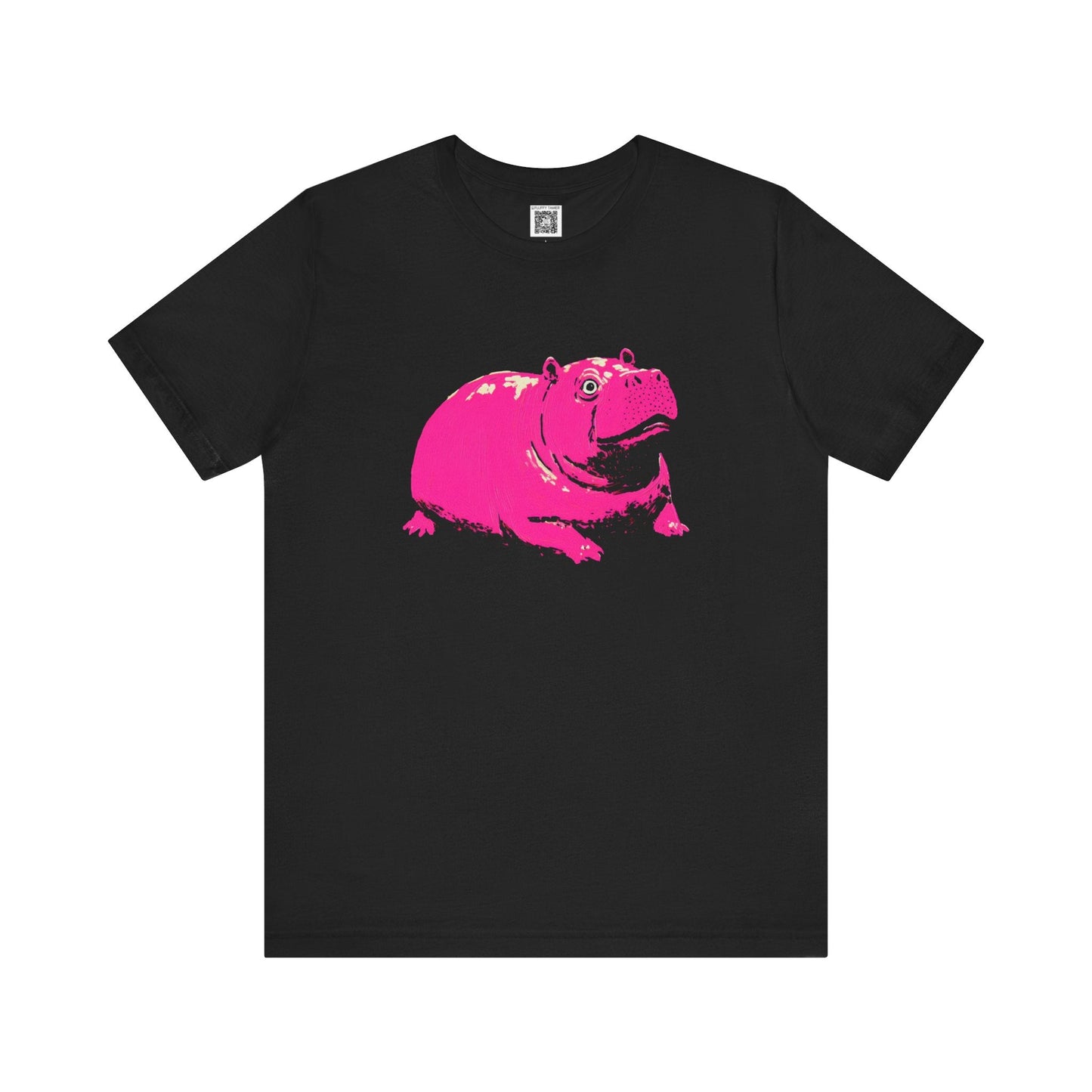 Pink Hippo Graphic Tee Style003