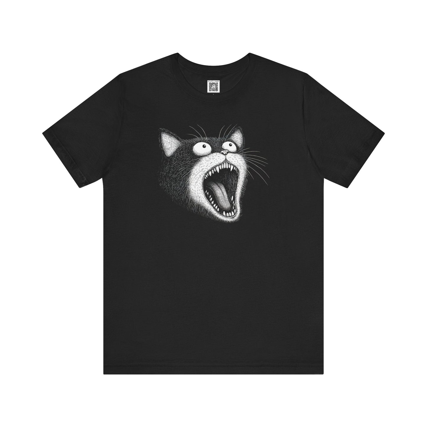 Screaming Cat Graphic Tee Style006