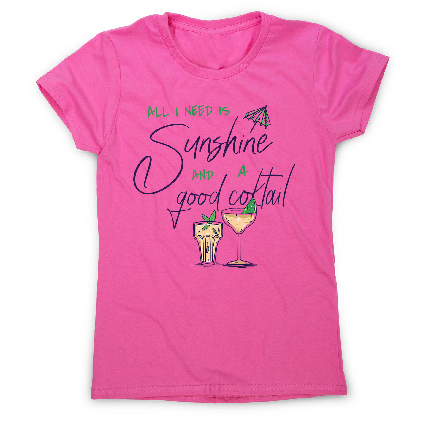 A good cocktail funny drinking women's t-shirt