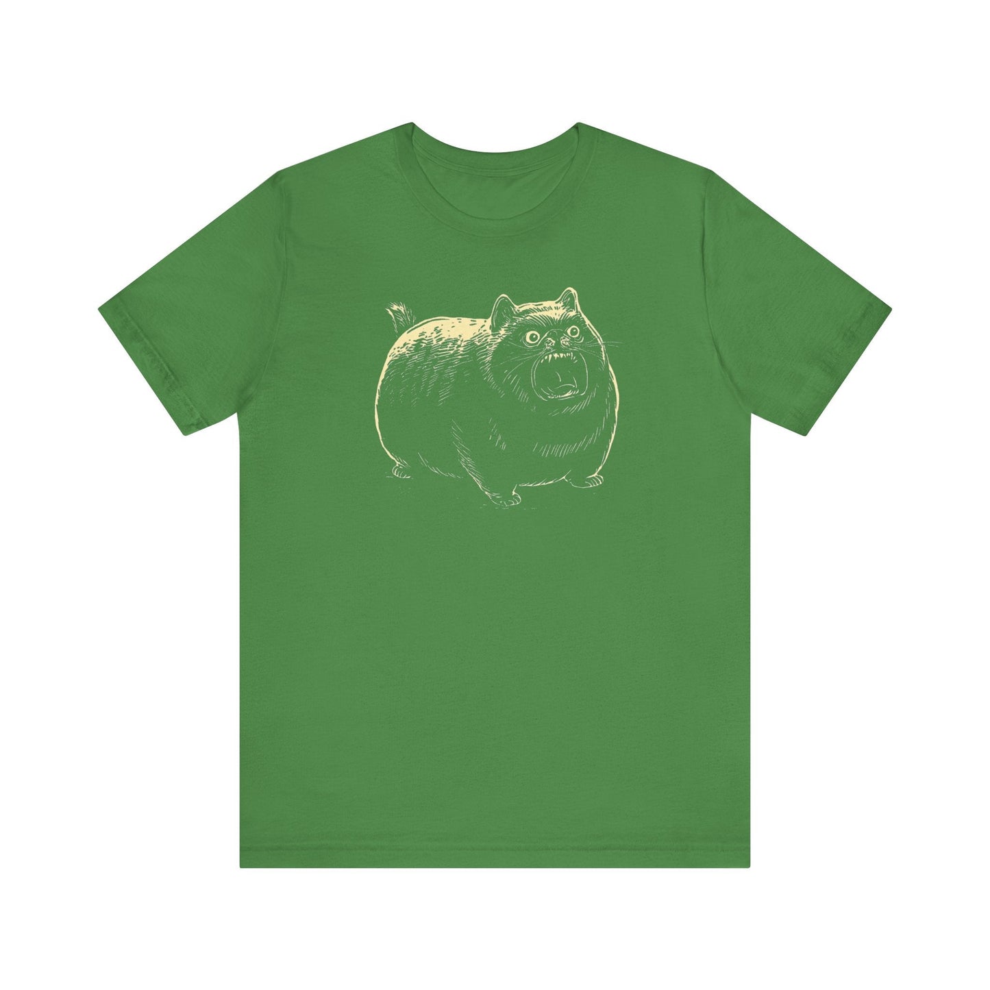 Angry Chubby Cat Graphic T-Shirt