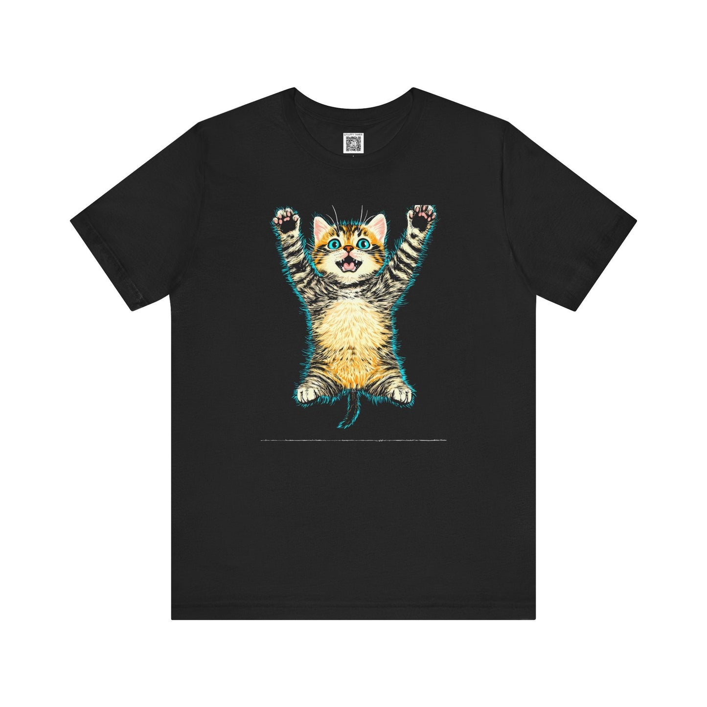 Playful Cat Graphic Tee Style011