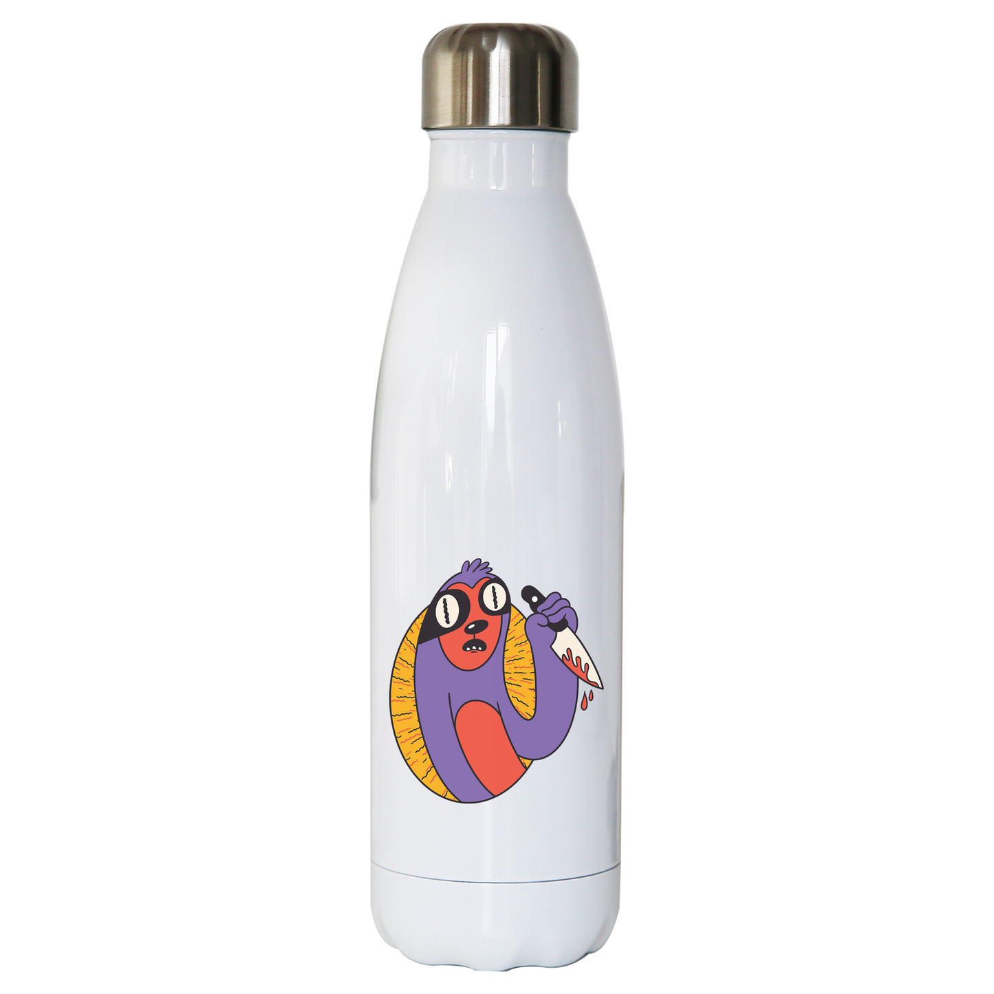 Sloth with knife water bottle stainless steel reusable