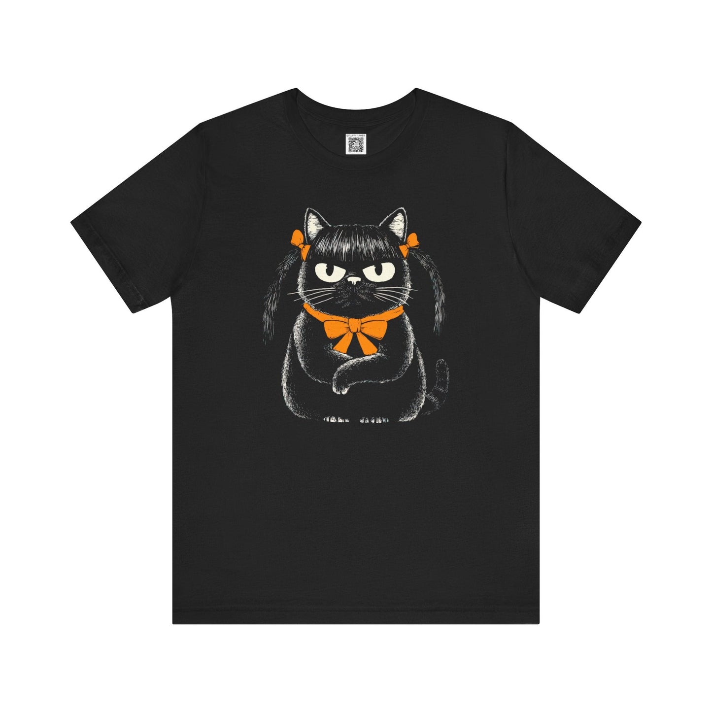 Black Cat Graphic Tee Style015