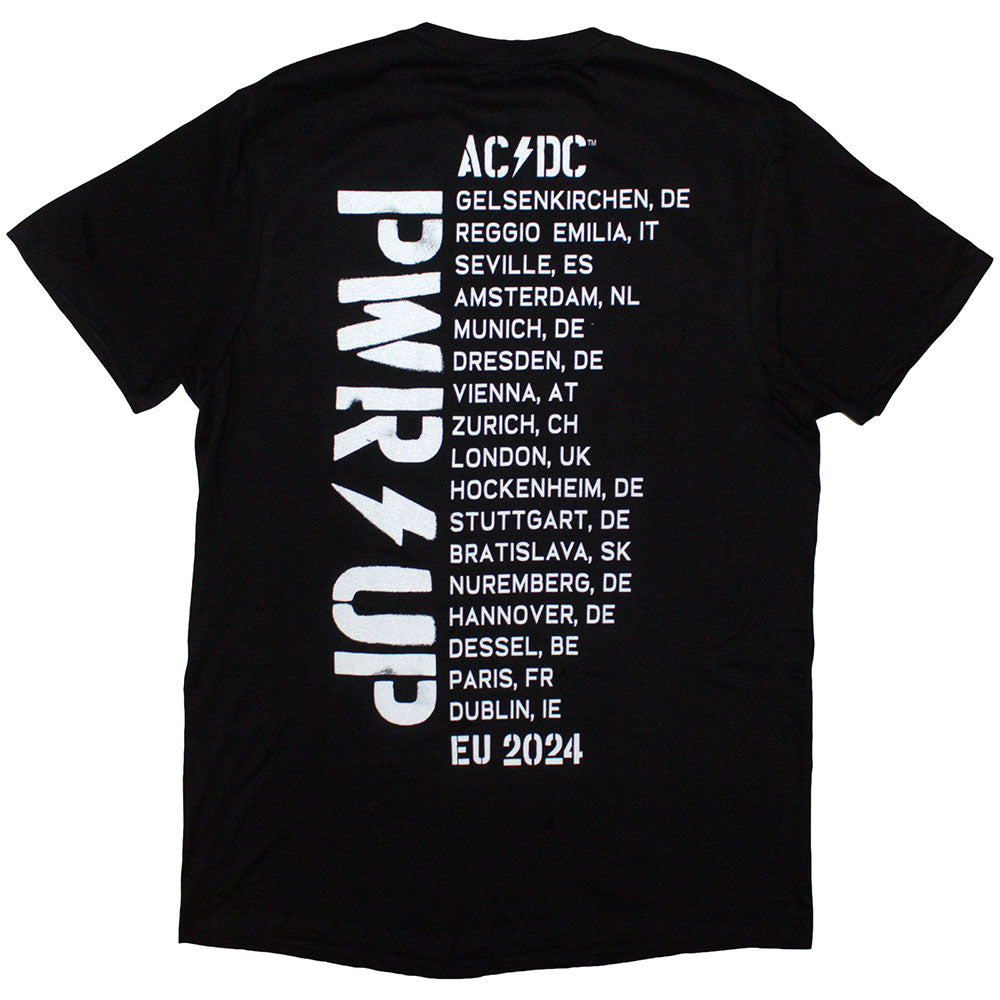 AC/DC Attractive T-Shirt, PWRD-UP B&W Photo