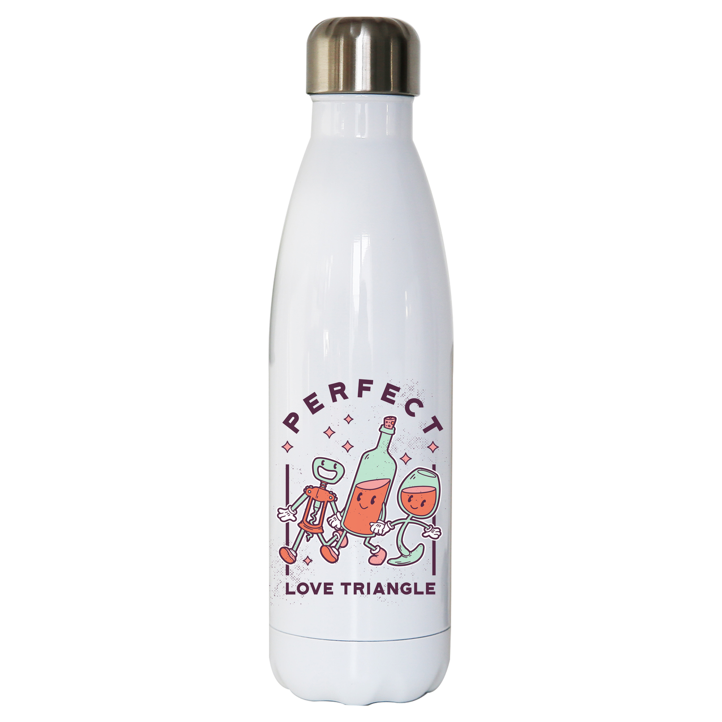 Alcoholic friends water bottle stainless steel reusable