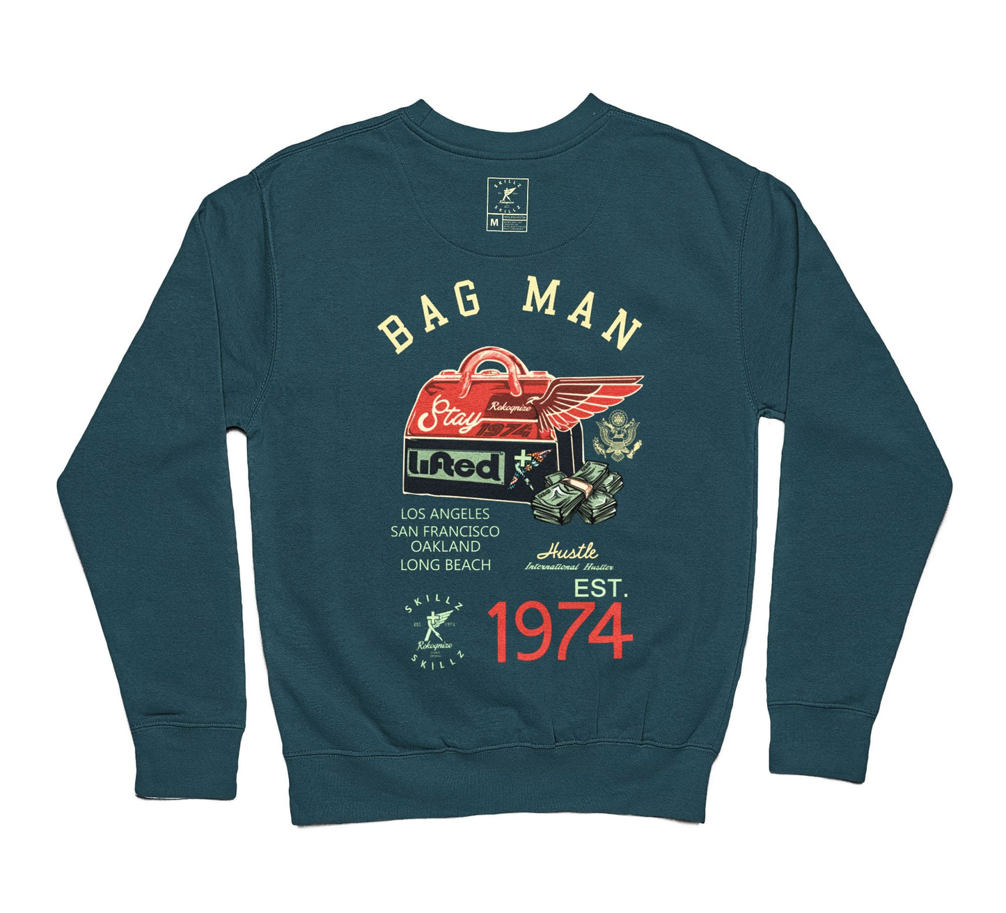 "Bag Man Hustle" Uni-Sex Crewneck Sweatshirt