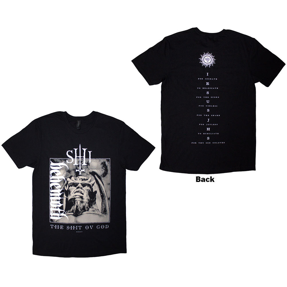 Behemoth | Official T-Shirt | The Shit Ov God Vertical Logo Cover (Back Print)