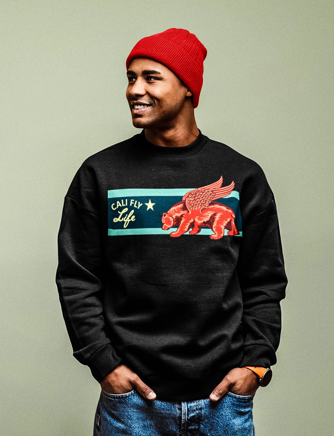 "Cali Classic Retro" Uni-Sex Crewneck Sweatshirt