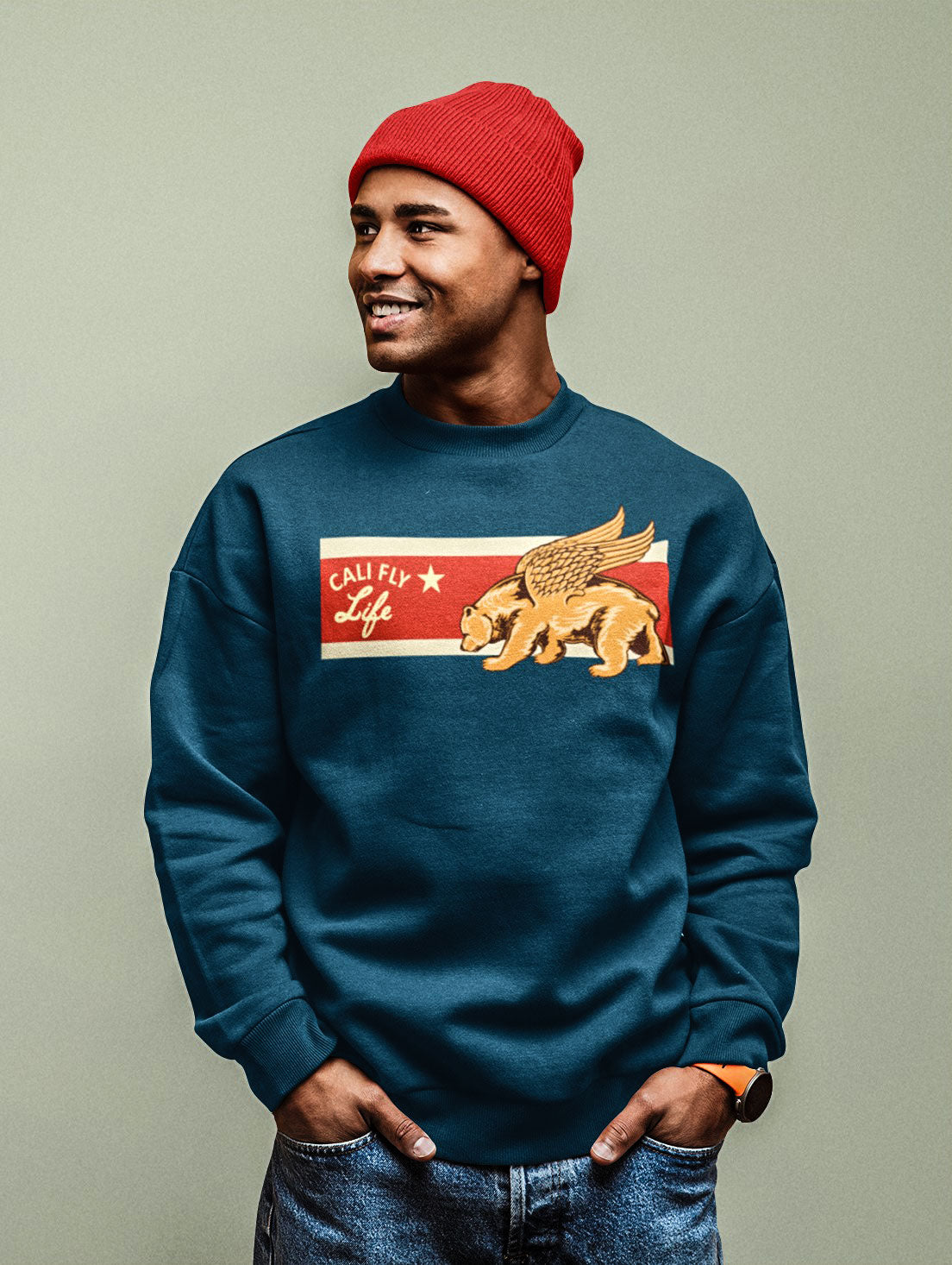 "Cali Classic Retro" Uni-Sex Crewneck Sweatshirt