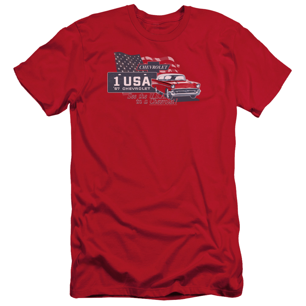 Chevrolet See The Usa - Men's Slim Fit T-Shirt